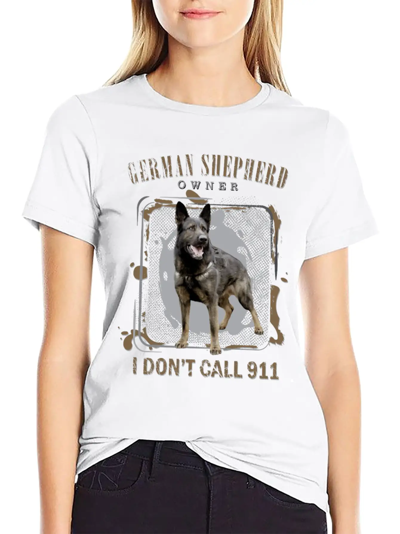 German Shepherd Dog - GSD Basic Graphic T-Shirt ¨C Daily Comfort In Soft Cotton