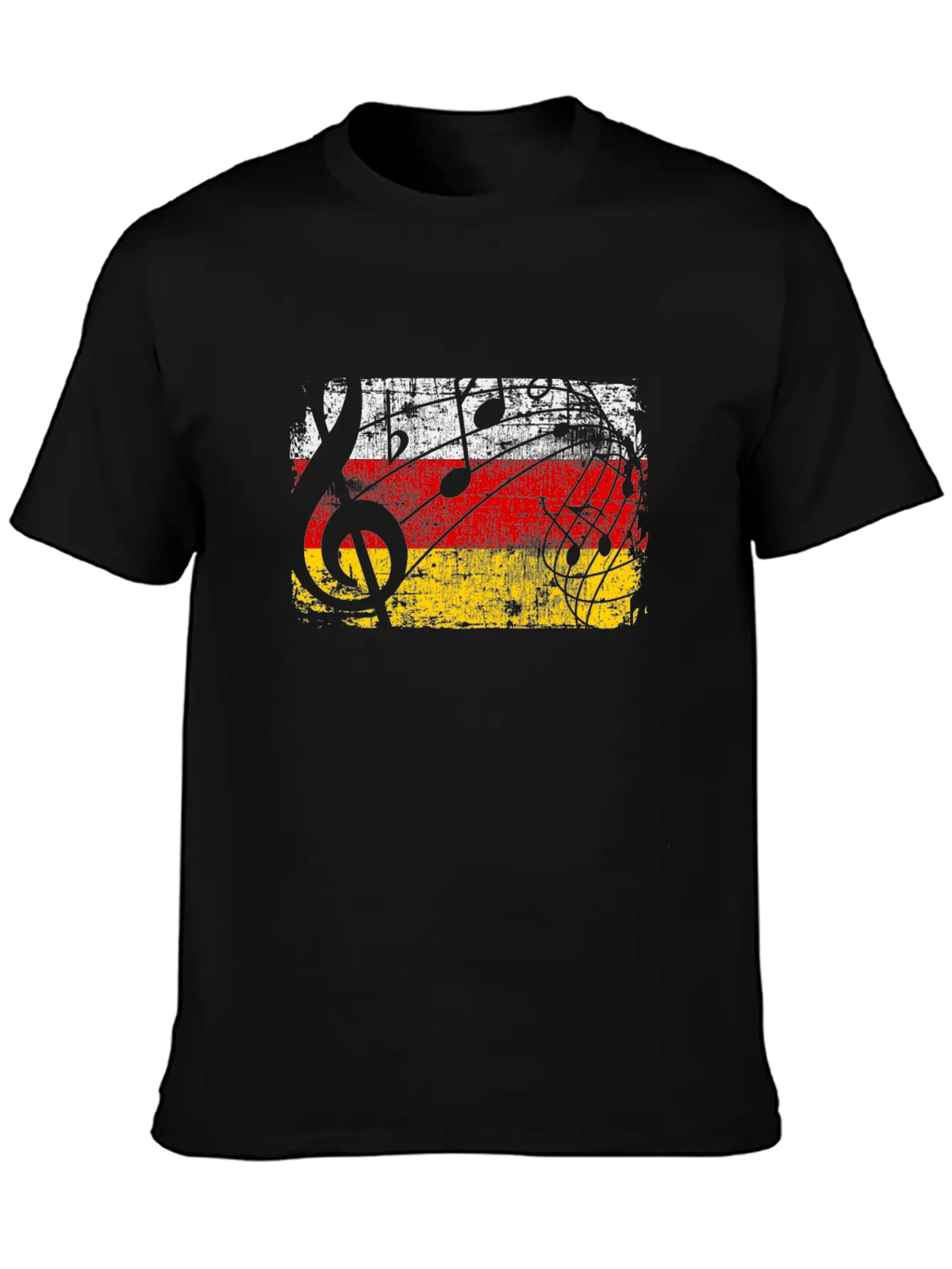 Germany Music Flag Basic Graphic T-Shirt ¨C Daily Comfort In Soft Cotton