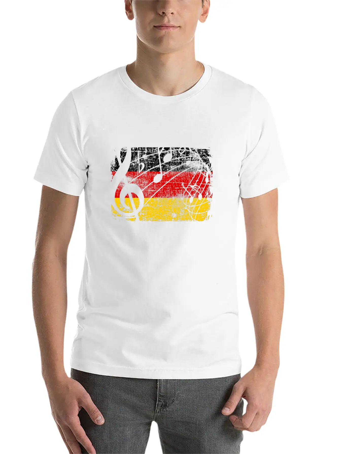 Germany Music Flag Basic Graphic T-Shirt ¨C Daily Comfort In Soft Cotton