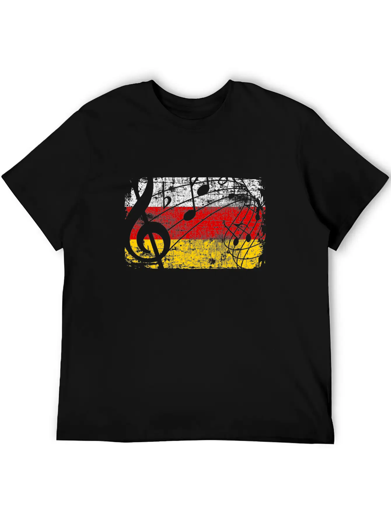 Germany Music Flag Basic Graphic T-Shirt ¨C Daily Comfort In Soft Cotton
