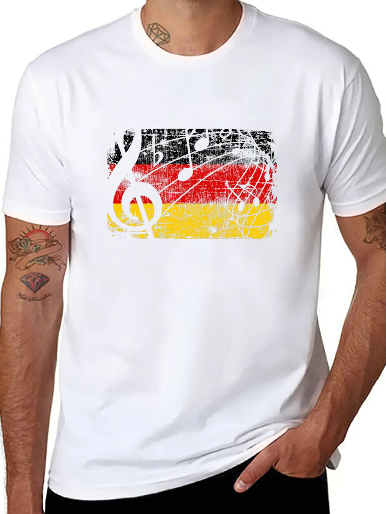 Germany Music Flag Basic Graphic T-Shirt ¨C Daily Comfort In Soft Cotton