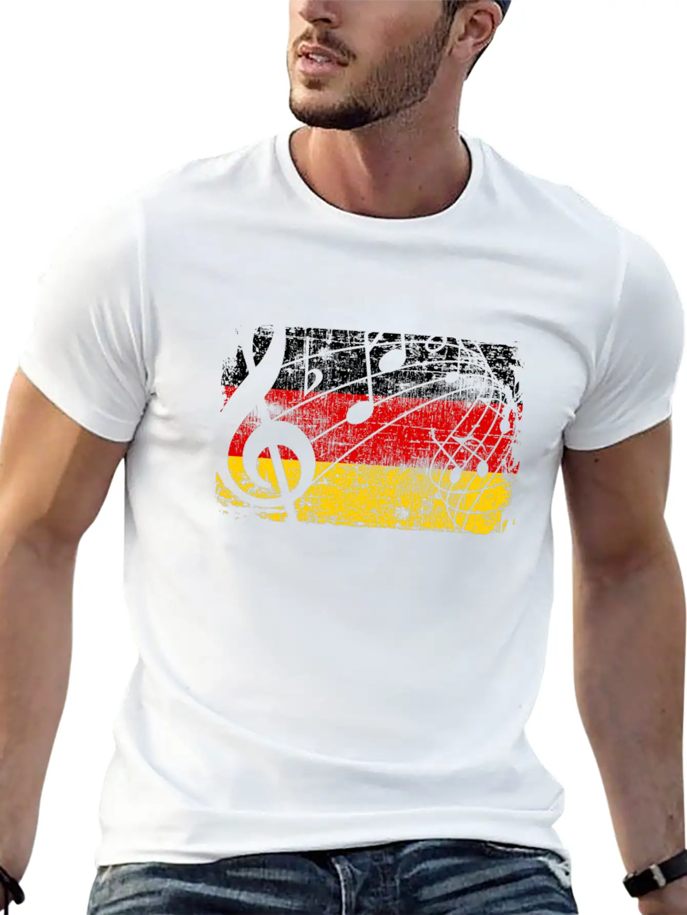 Germany Music Flag Basic Graphic T-Shirt ¨C Daily Comfort In Soft Cotton