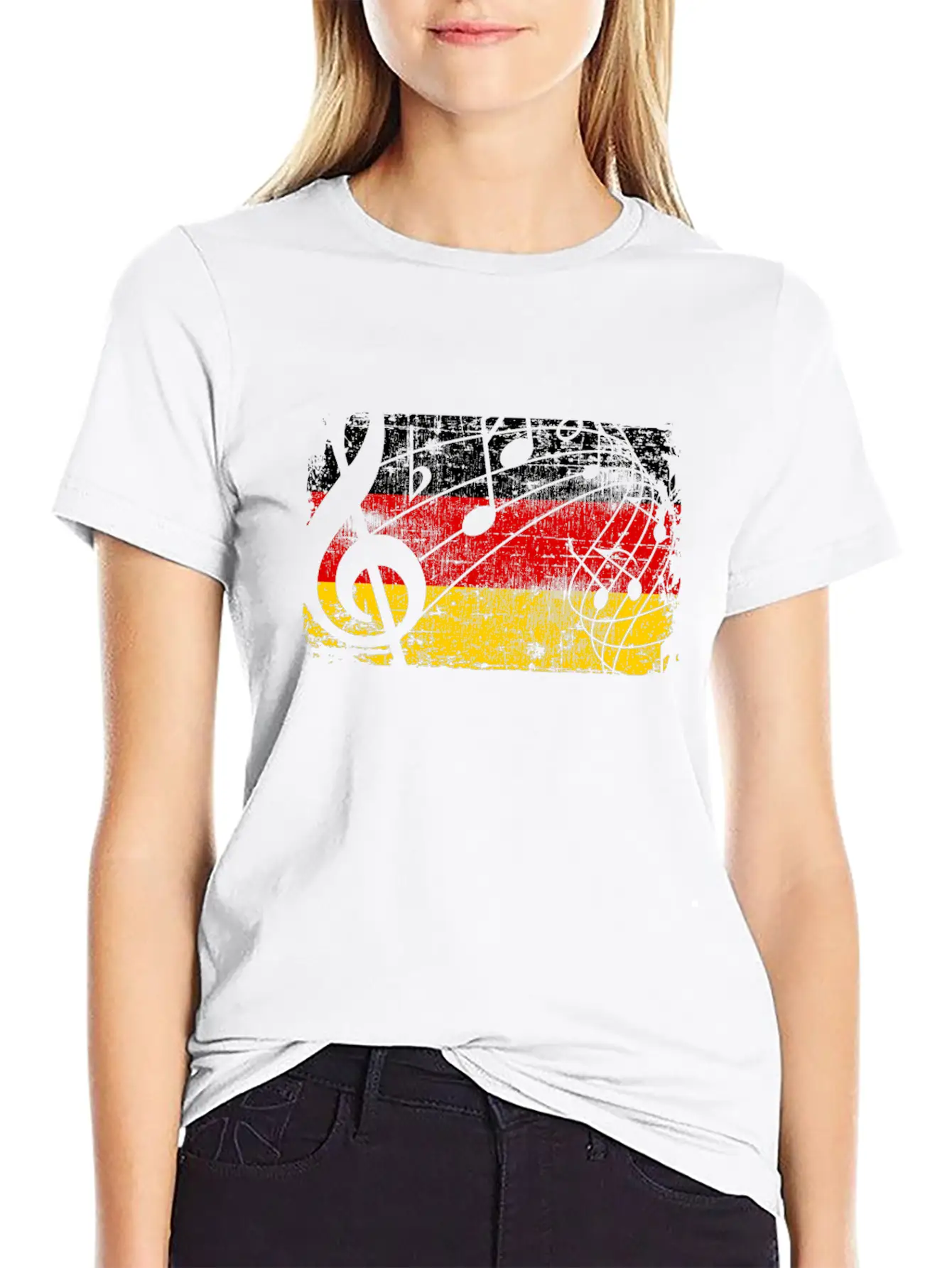 Germany Music Flag Basic Graphic T-Shirt ¨C Daily Comfort In Soft Cotton