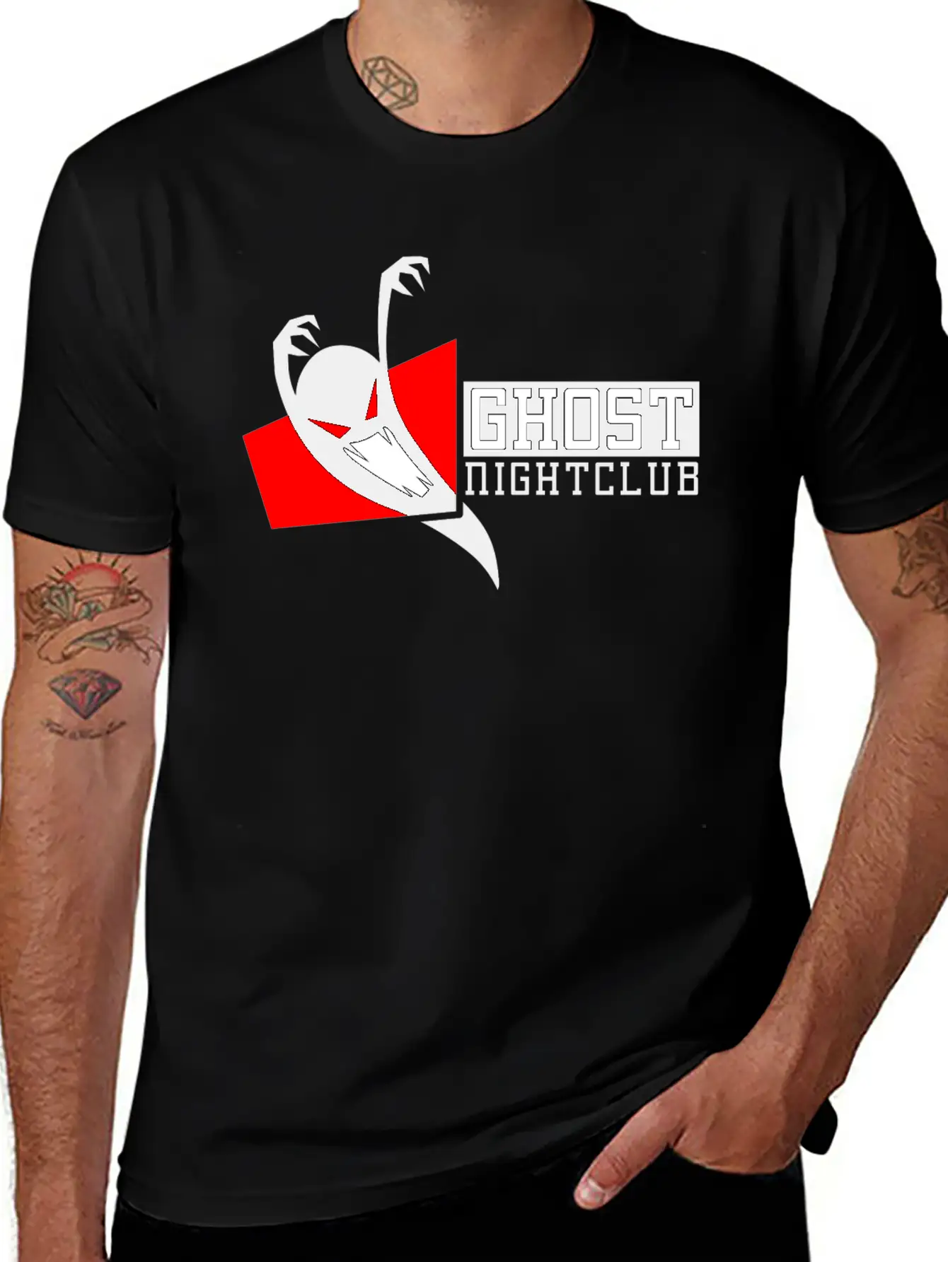 GHOST NIGHT CLUB Unisex Casual T-Shirt ¨C Clean Design For Daily Comfort