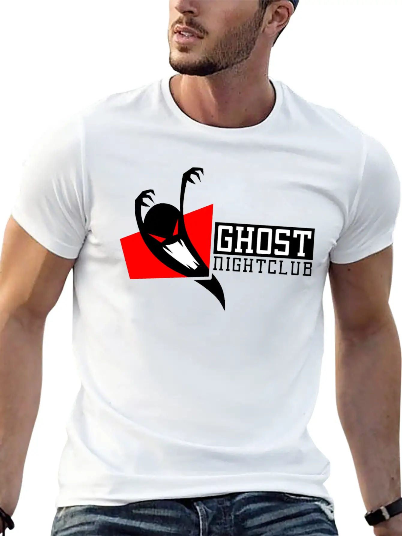 GHOST NIGHT CLUB Unisex Casual T-Shirt ¨C Clean Design For Daily Comfort