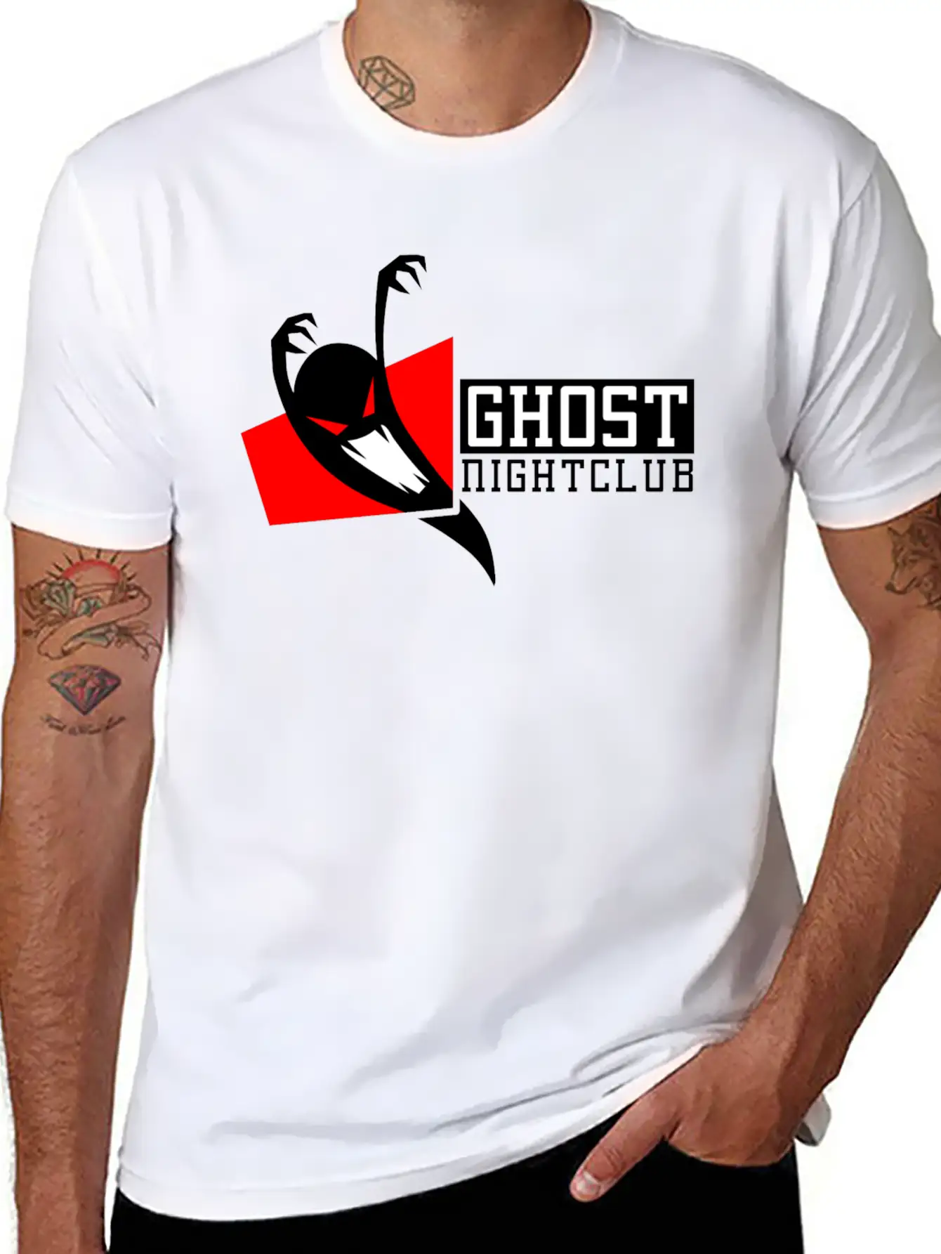 GHOST NIGHT CLUB Unisex Casual T-Shirt ¨C Clean Design For Daily Comfort