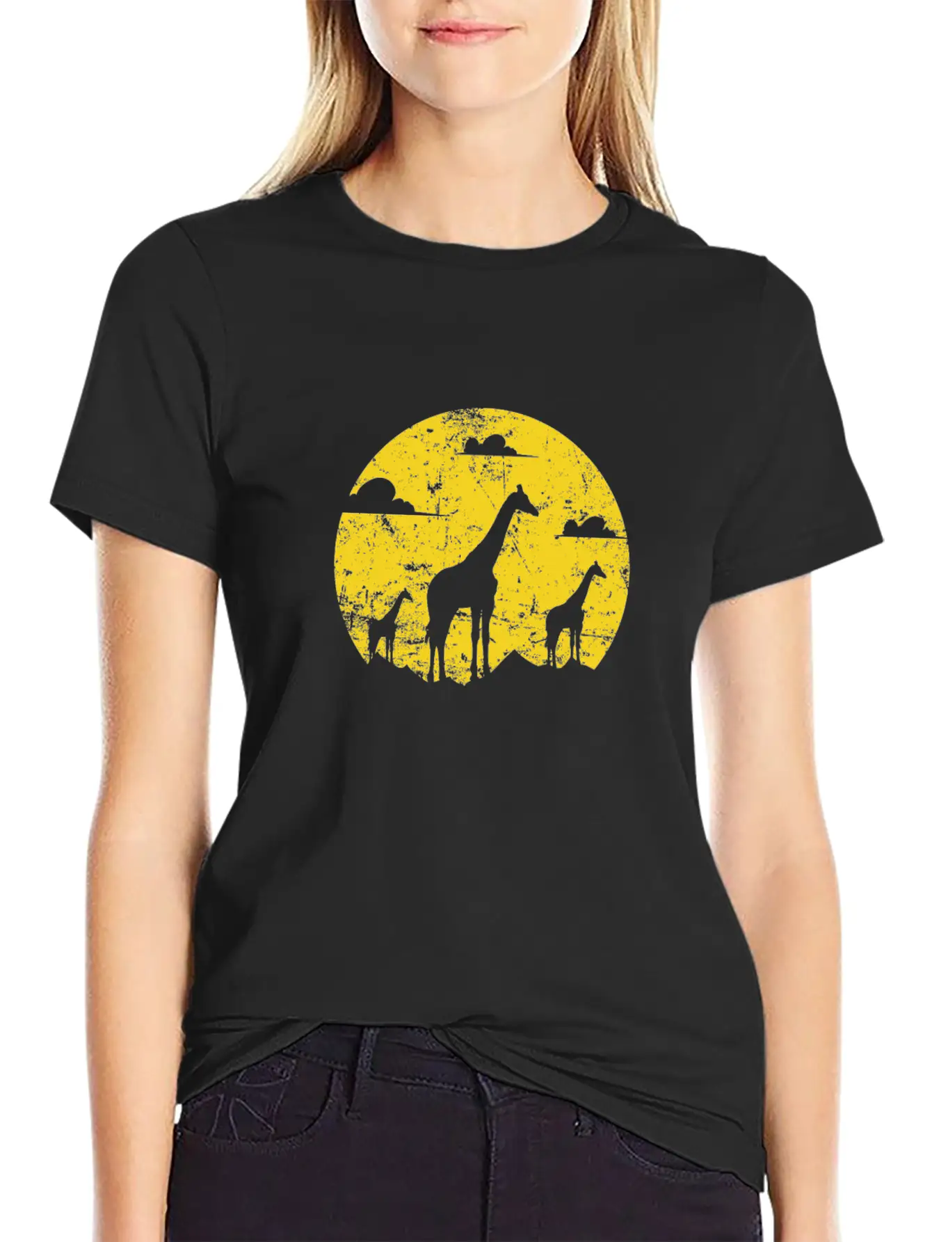 Giraffe Animal Safari Zoo Savannah Unisex Casual T-Shirt ¨C Clean Design For Daily Comfort