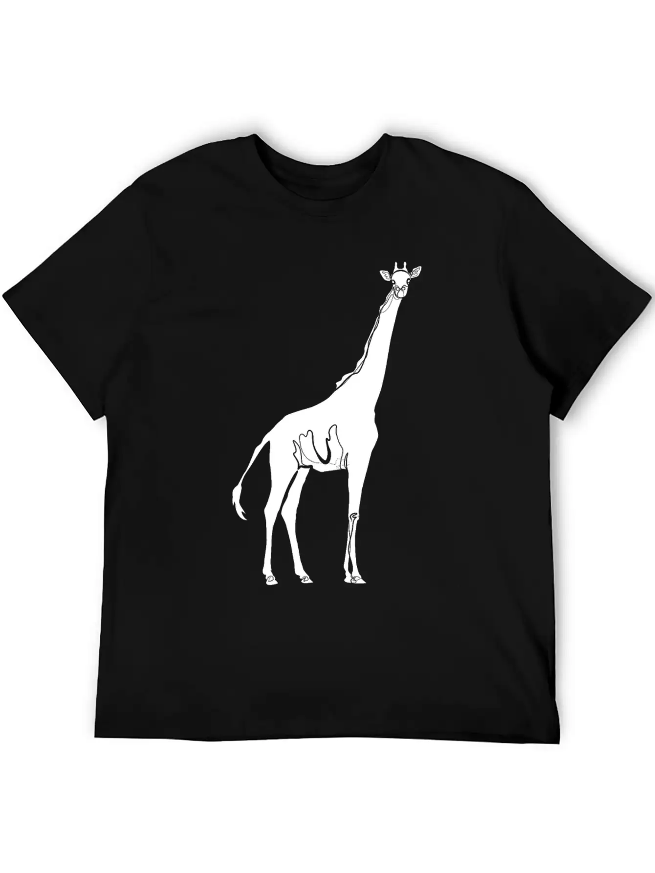 Giraffe Drawing Essential Cotton Tee For Daily Outfits ¨C Unisex Style