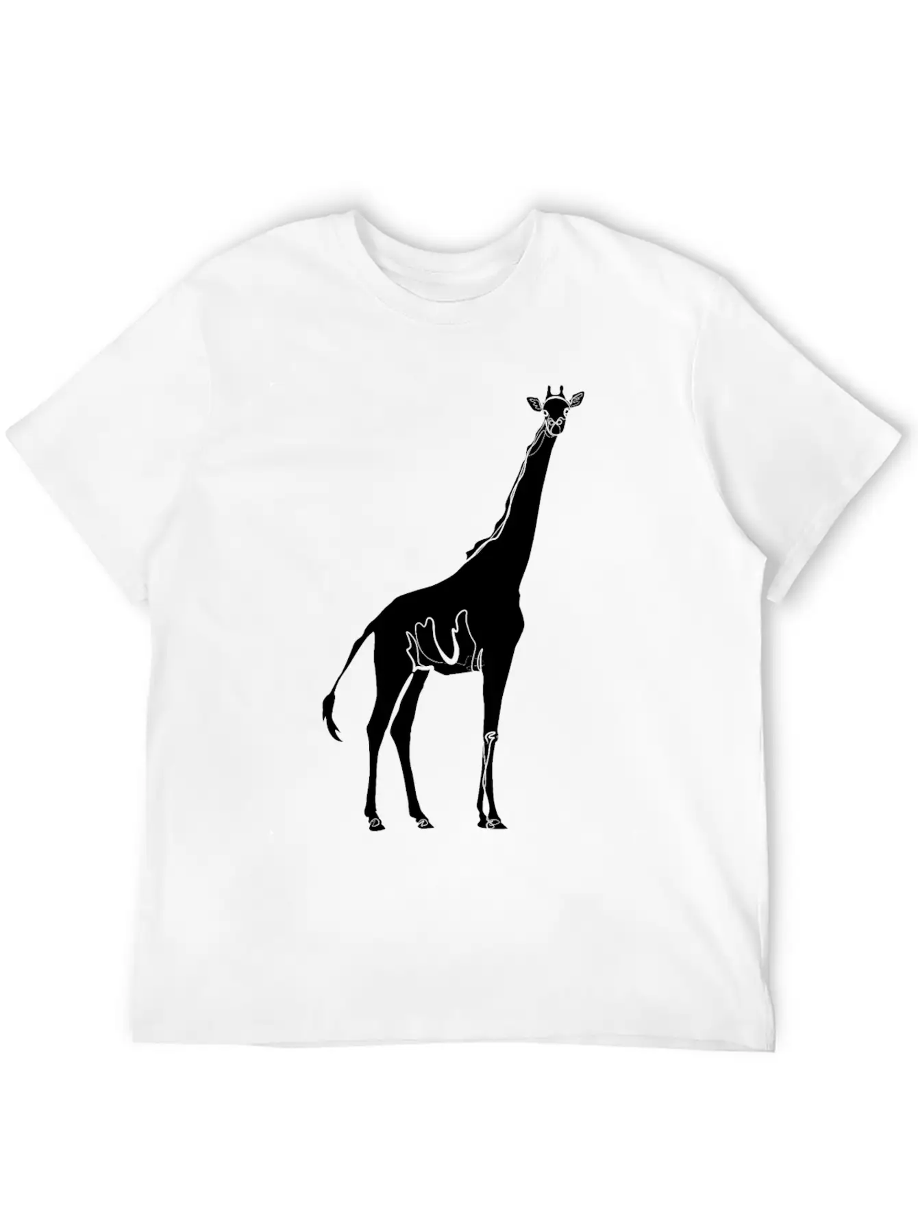 Giraffe Drawing Essential Cotton Tee For Daily Outfits ¨C Unisex Style