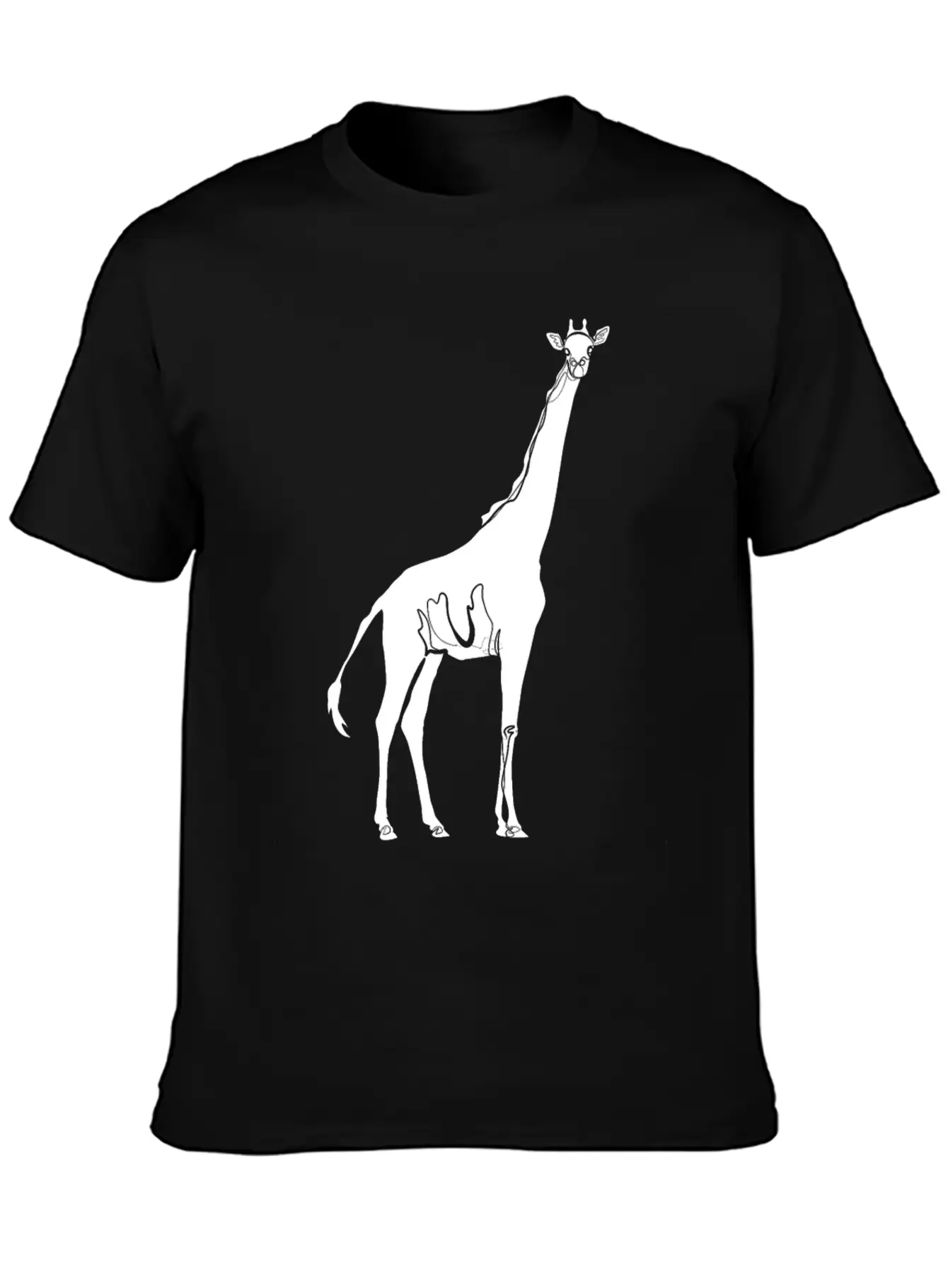 Giraffe Drawing Essential Cotton Tee For Daily Outfits ¨C Unisex Style