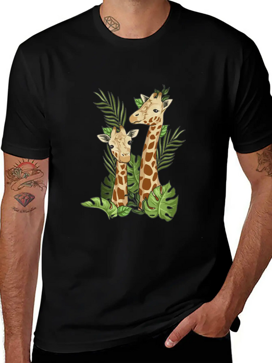 Giraffe Illustration Design For A Giraffe Lover Soft Cotton Short Sleeve Tee ¨C Unisex Wardrobe Staple