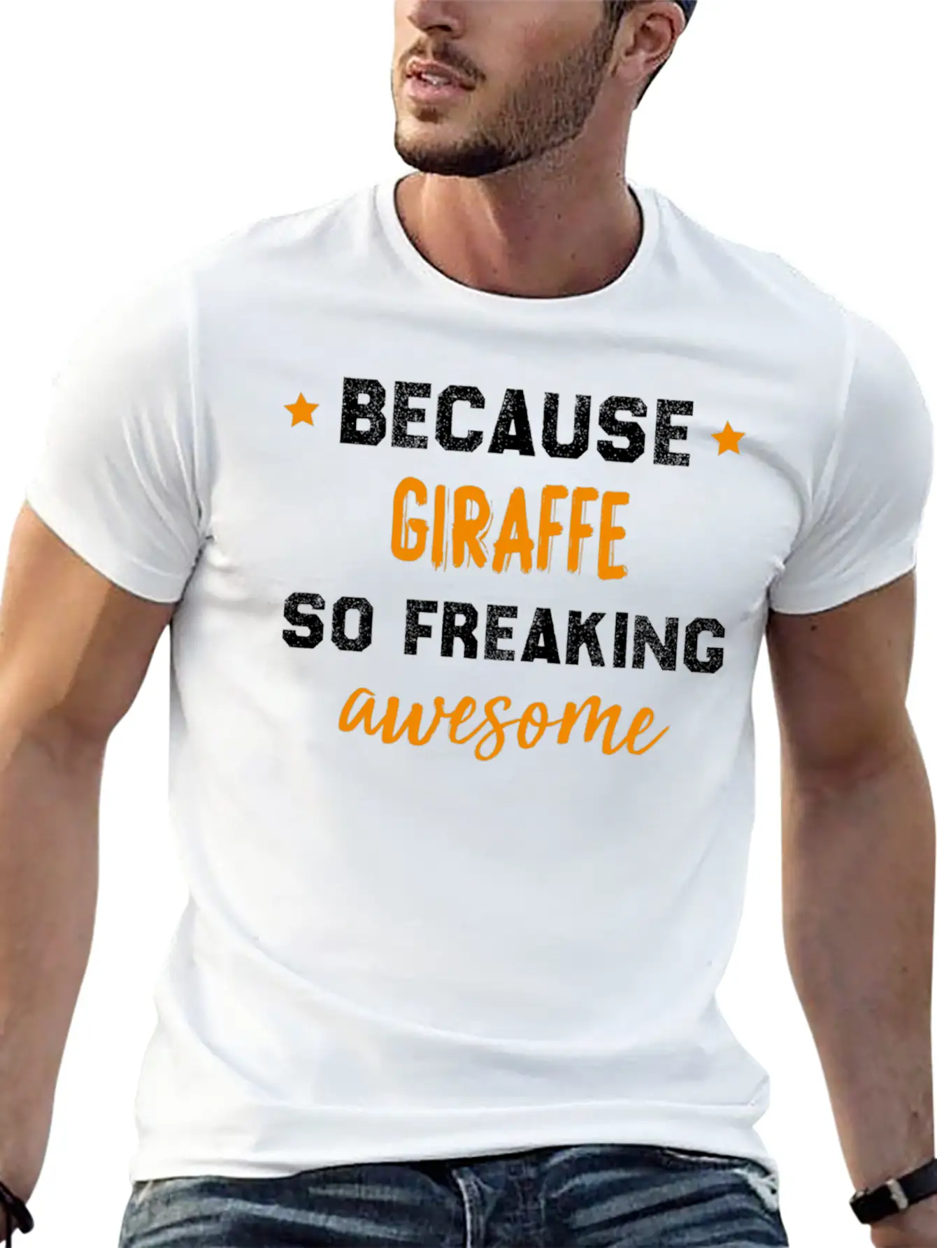 Giraffe Lovers Gift Funny Giraffe Design Essential Cotton Tee For Daily Outfits ¨C Unisex Style