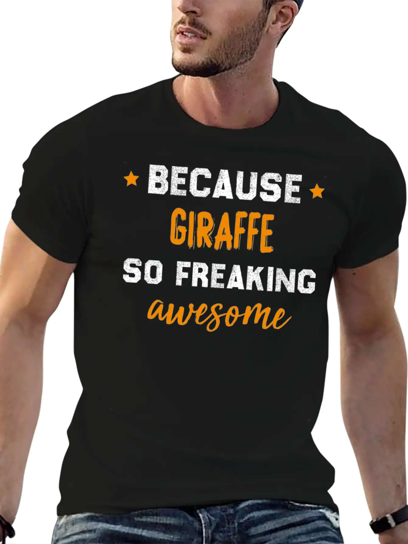 Giraffe Lovers Gift Funny Giraffe Design Essential Cotton Tee For Daily Outfits ¨C Unisex Style