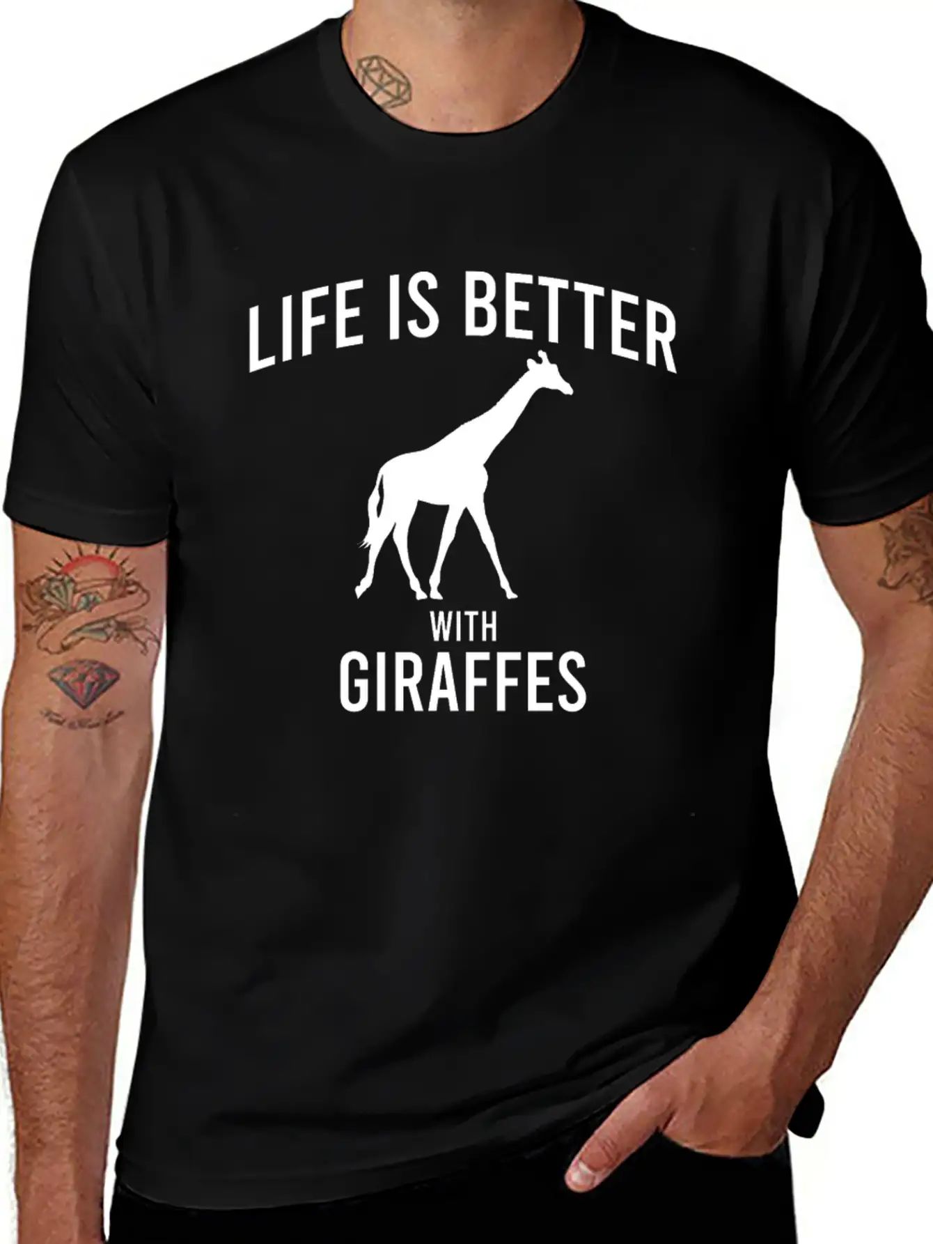 Giraffe Saying Unisex Casual T-Shirt ¨C Clean Design For Daily Comfort