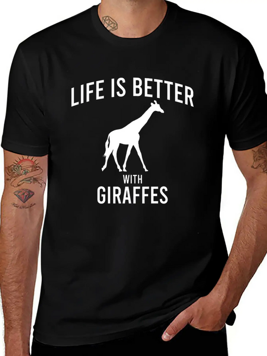 Giraffe Saying Unisex Casual T-Shirt ¨C Clean Design For Daily Comfort
