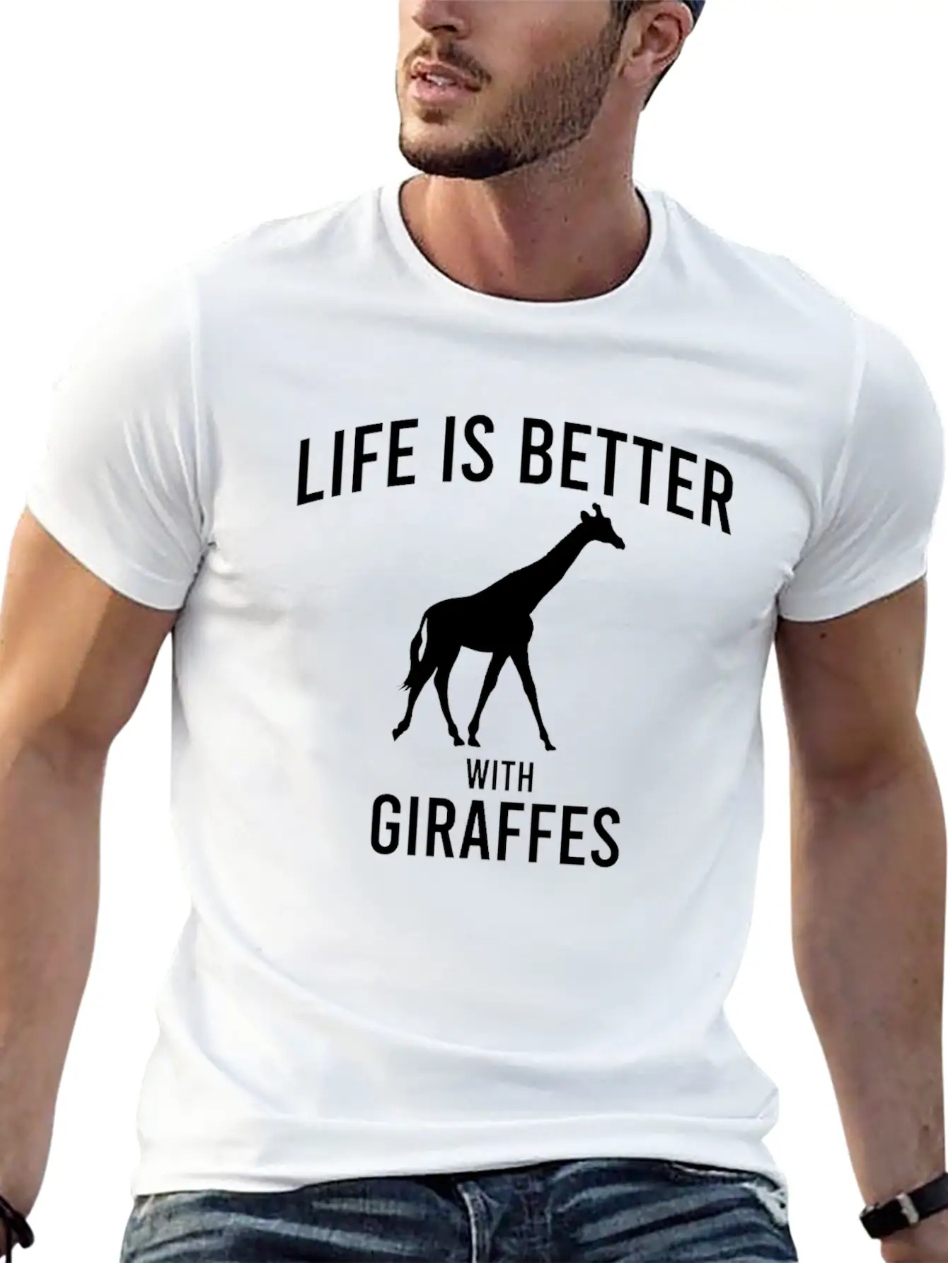 Giraffe Saying Unisex Casual T-Shirt ¨C Clean Design For Daily Comfort