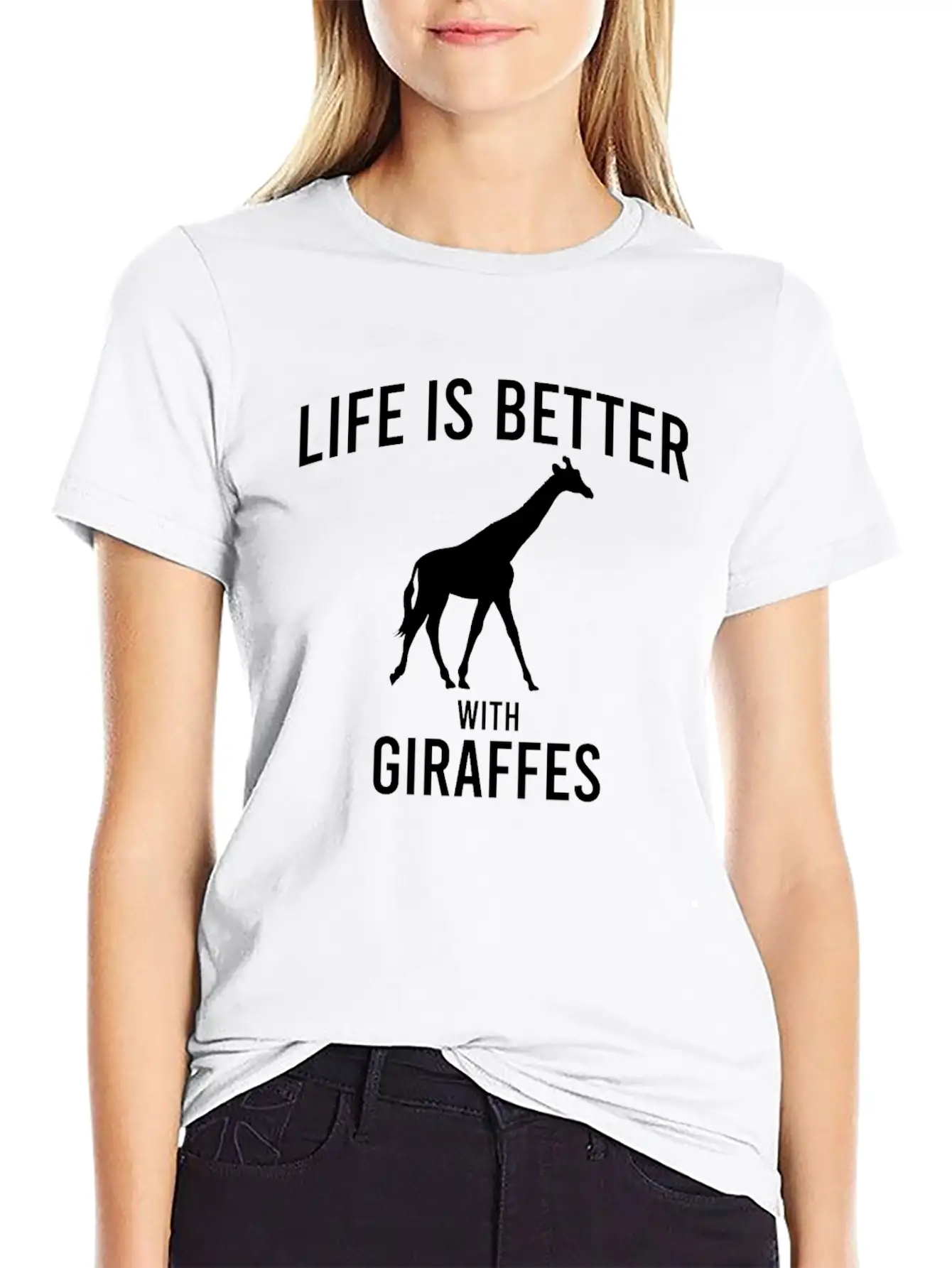 Giraffe Saying Unisex Casual T-Shirt ¨C Clean Design For Daily Comfort