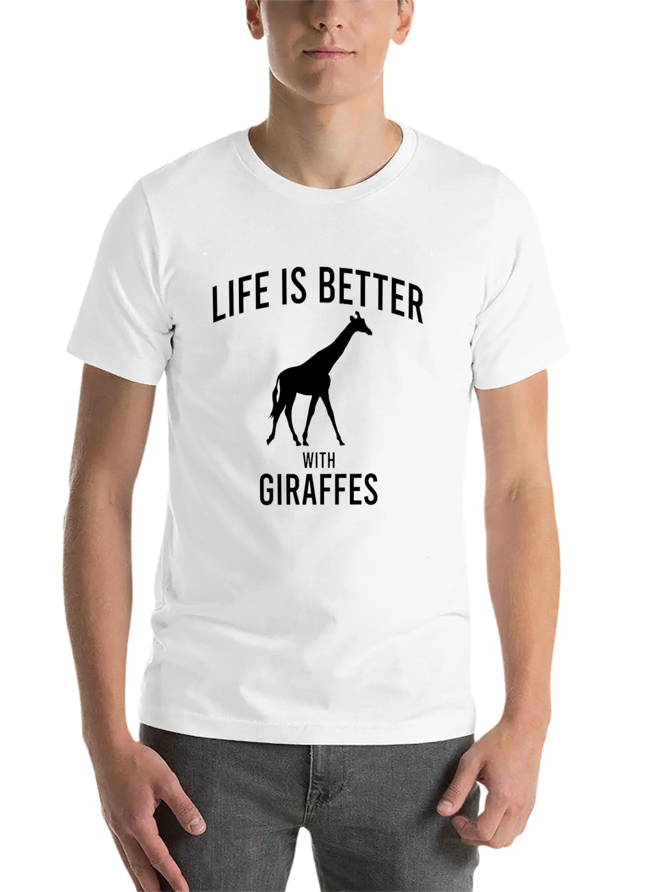 Giraffe Saying Unisex Casual T-Shirt ¨C Clean Design For Daily Comfort