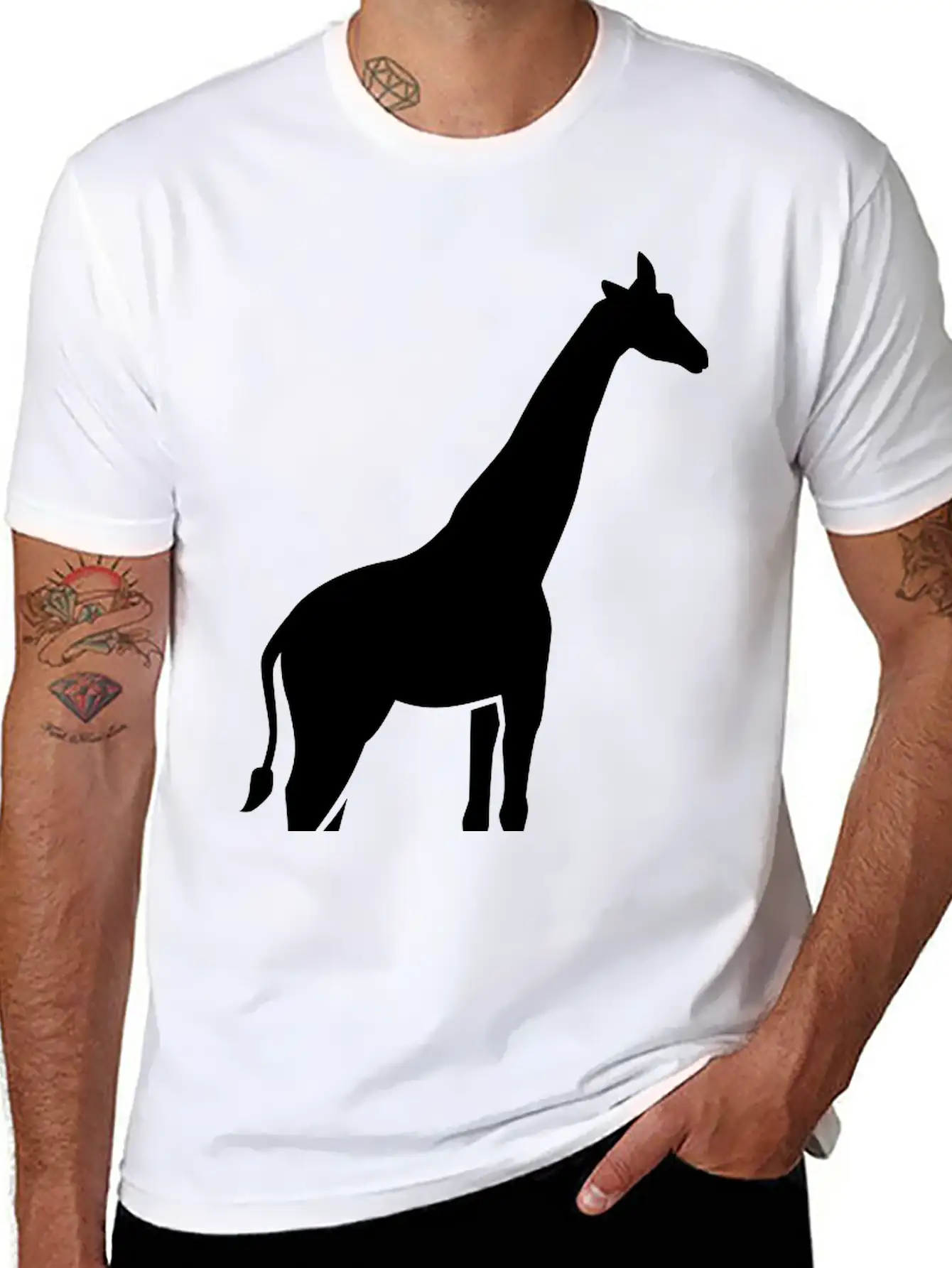 Giraffe Unisex Casual T-Shirt ¨C Clean Design For Daily Comfort