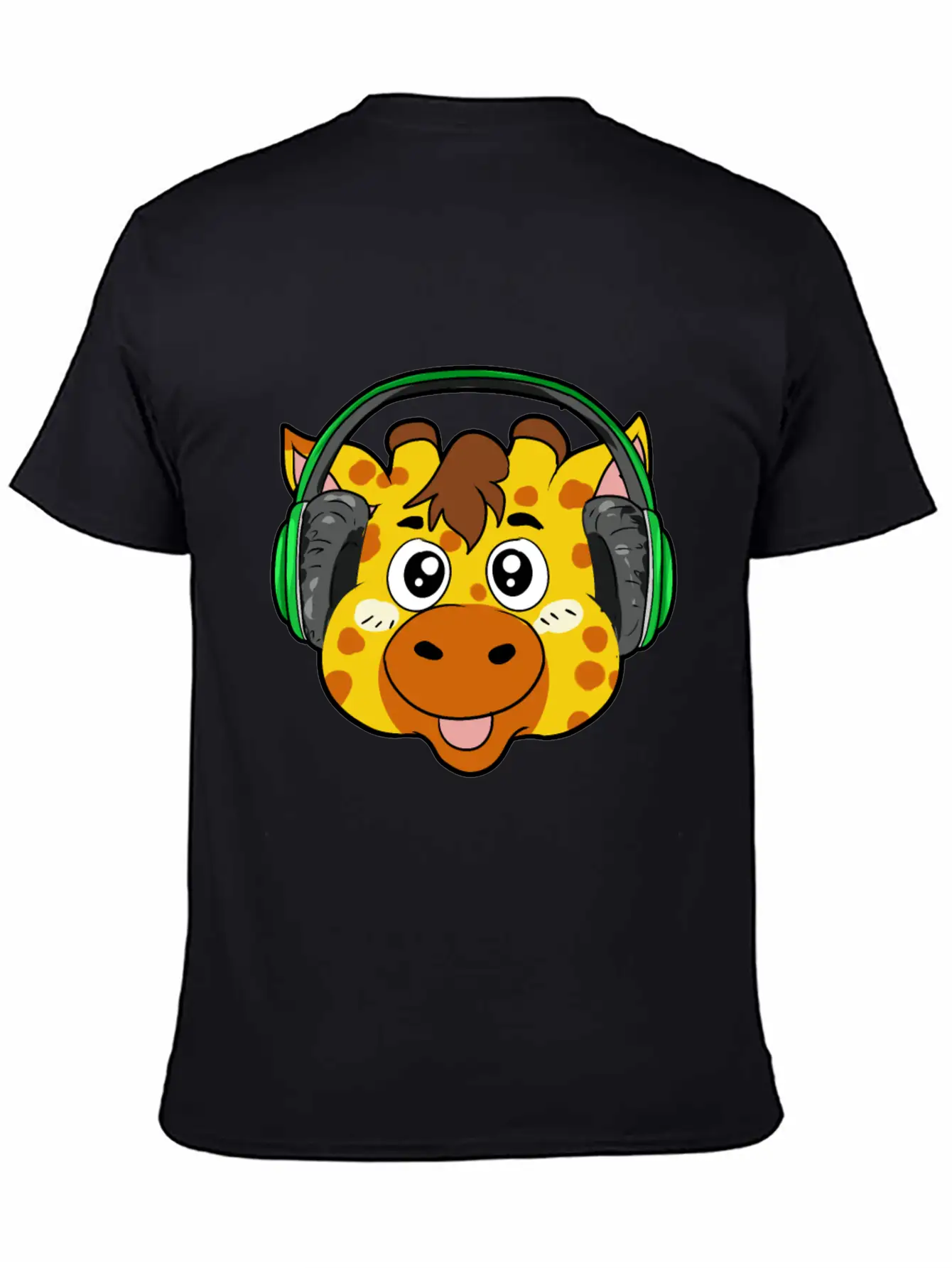 Giraffe With Headphones Soft Cotton Short Sleeve Tee ¨C Unisex Wardrobe Staple