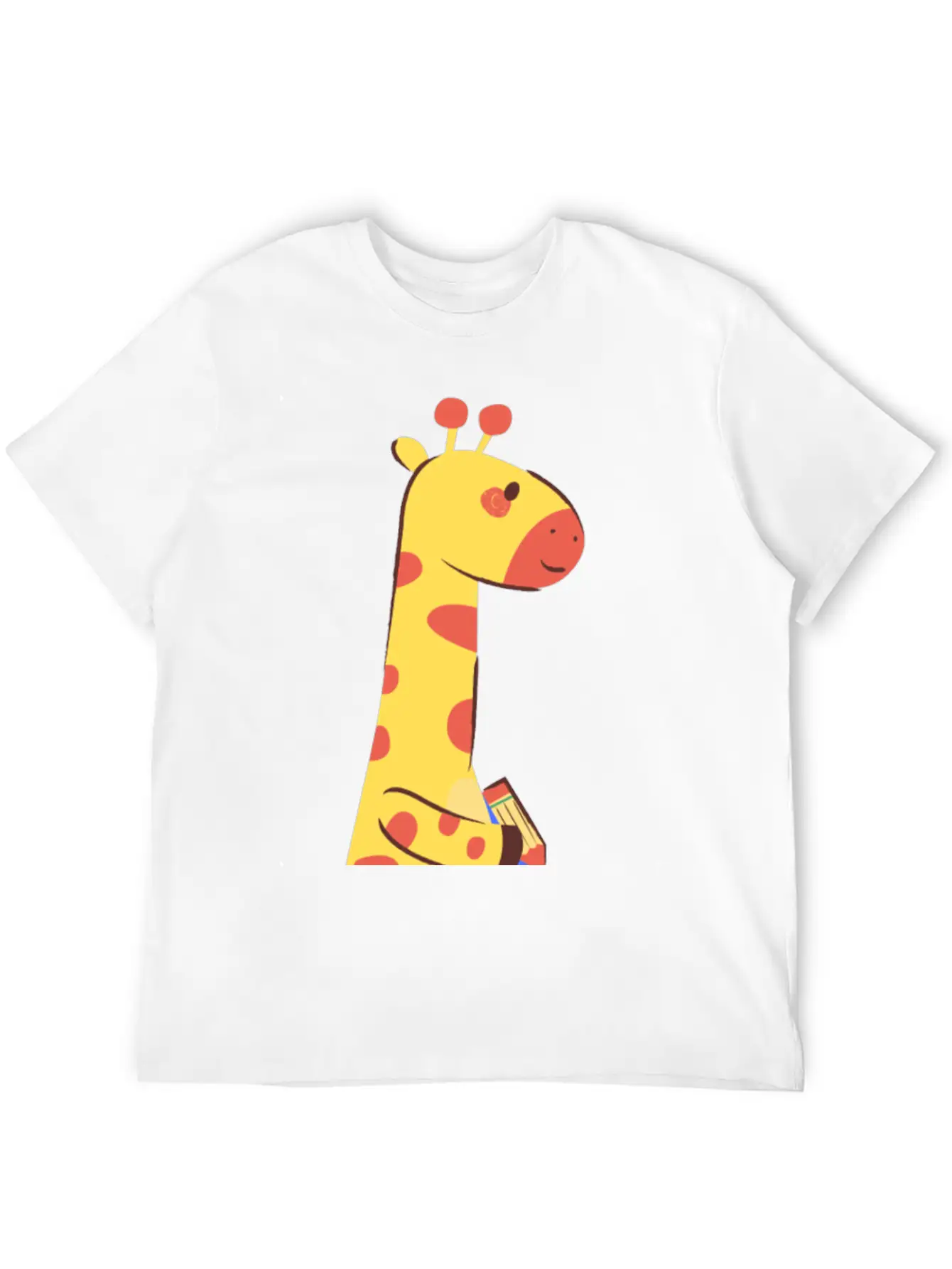 Giraffe Writing On A Paper Soft Cotton Short Sleeve Tee ¨C Unisex Wardrobe Staple