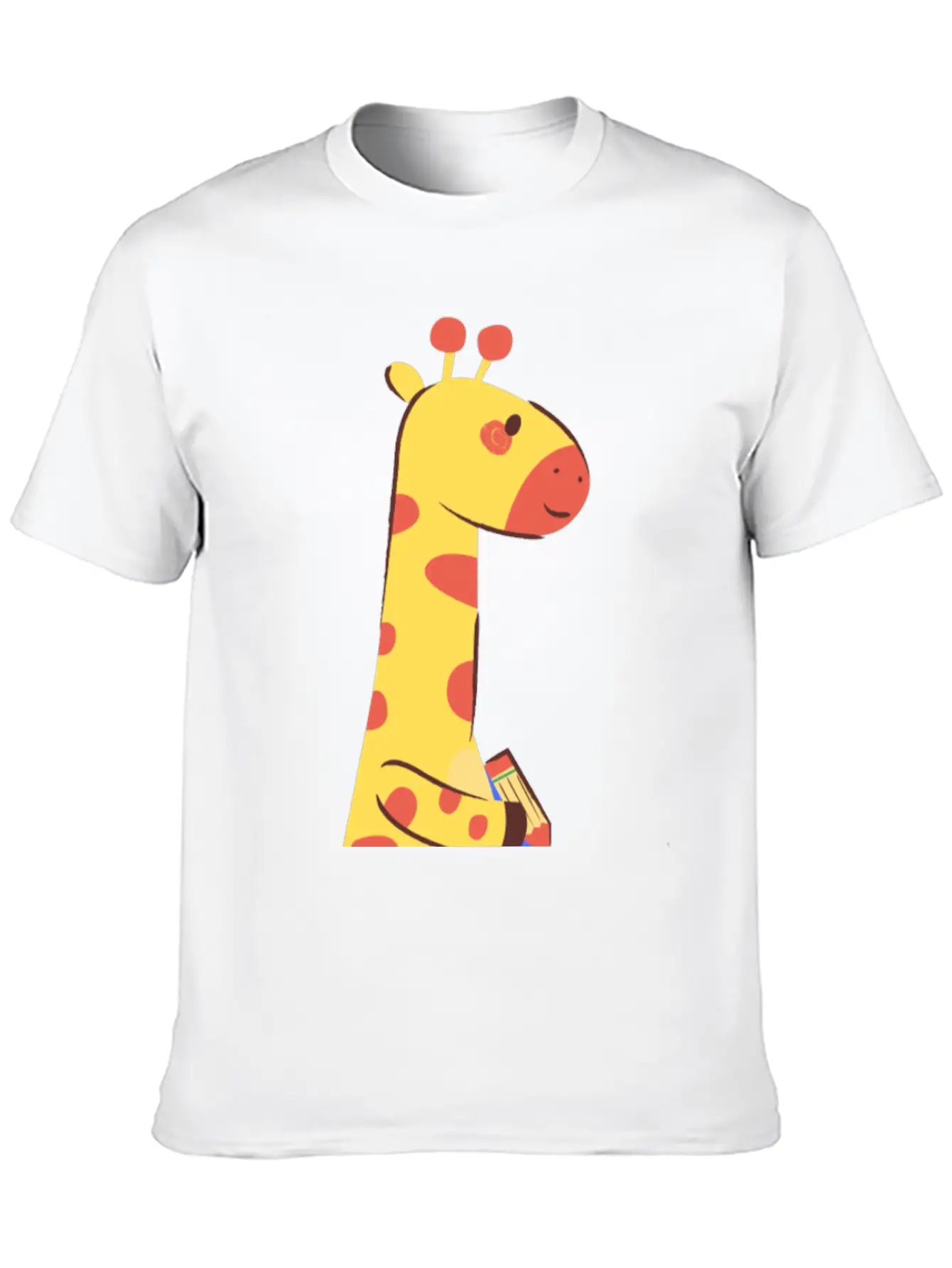 Giraffe Writing On A Paper Soft Cotton Short Sleeve Tee ¨C Unisex Wardrobe Staple
