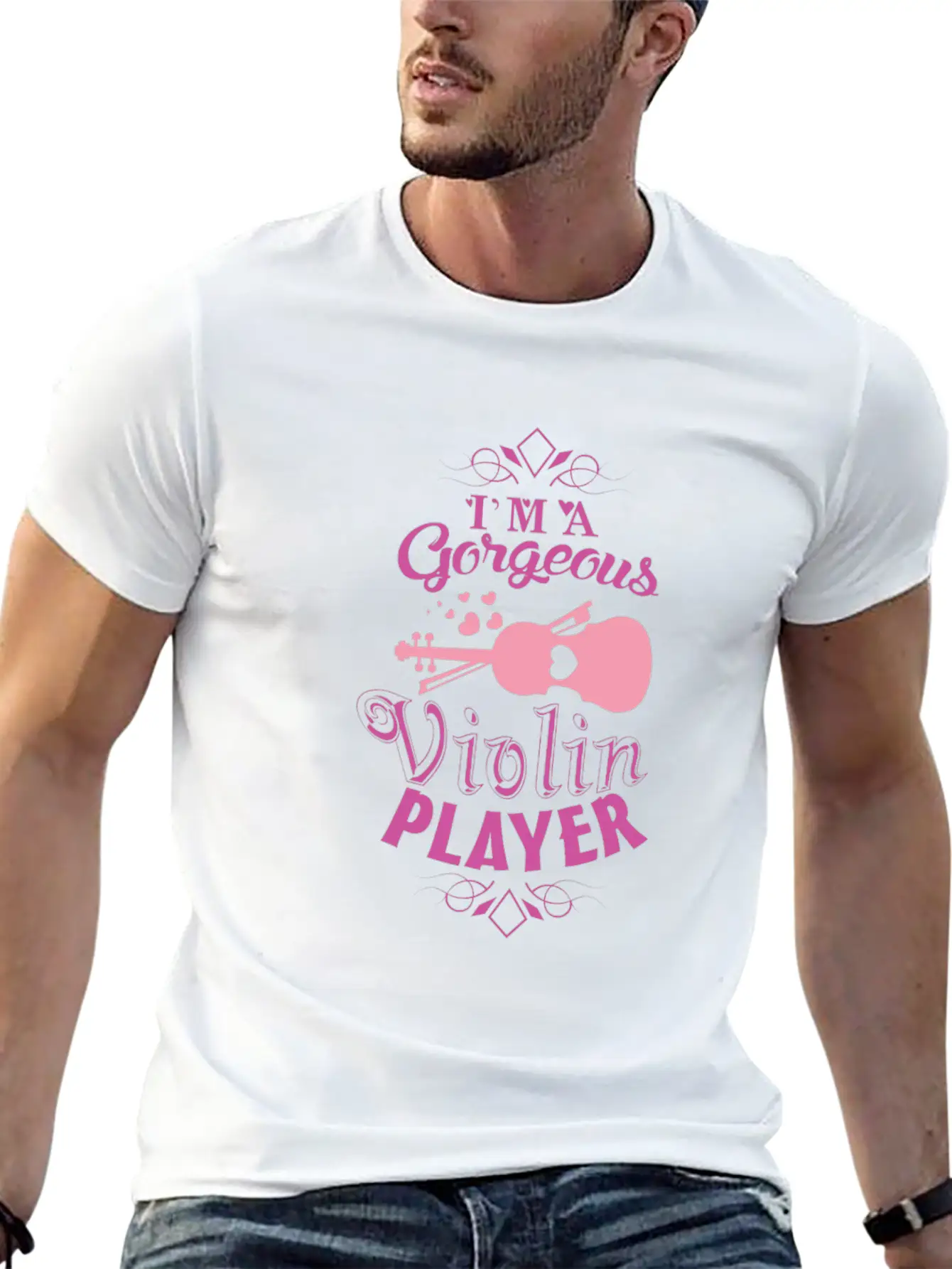 Girl Violin Essential Cotton Tee For Daily Outfits ¨C Unisex Style