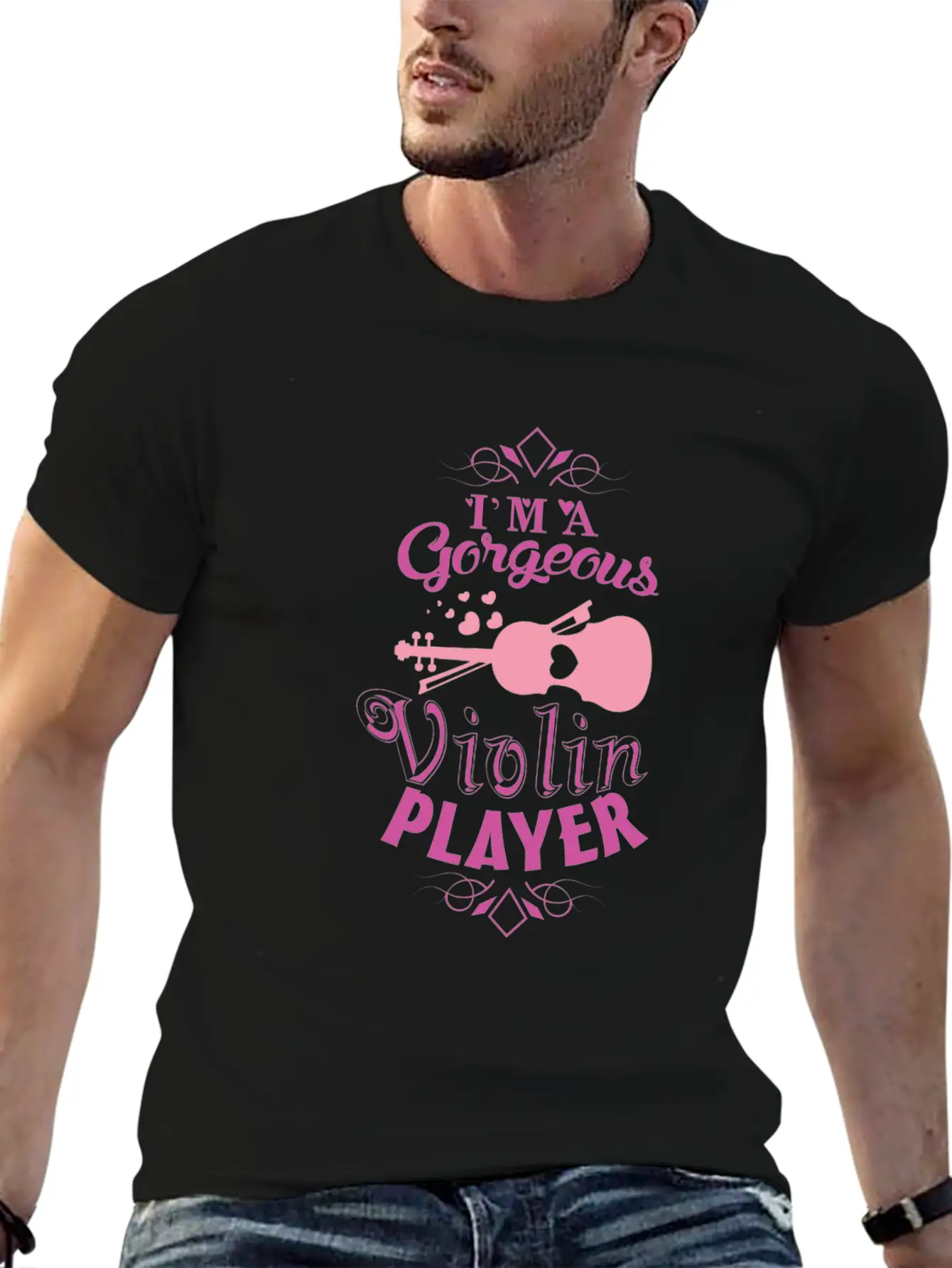 Girl Violin Essential Cotton Tee For Daily Outfits ¨C Unisex Style