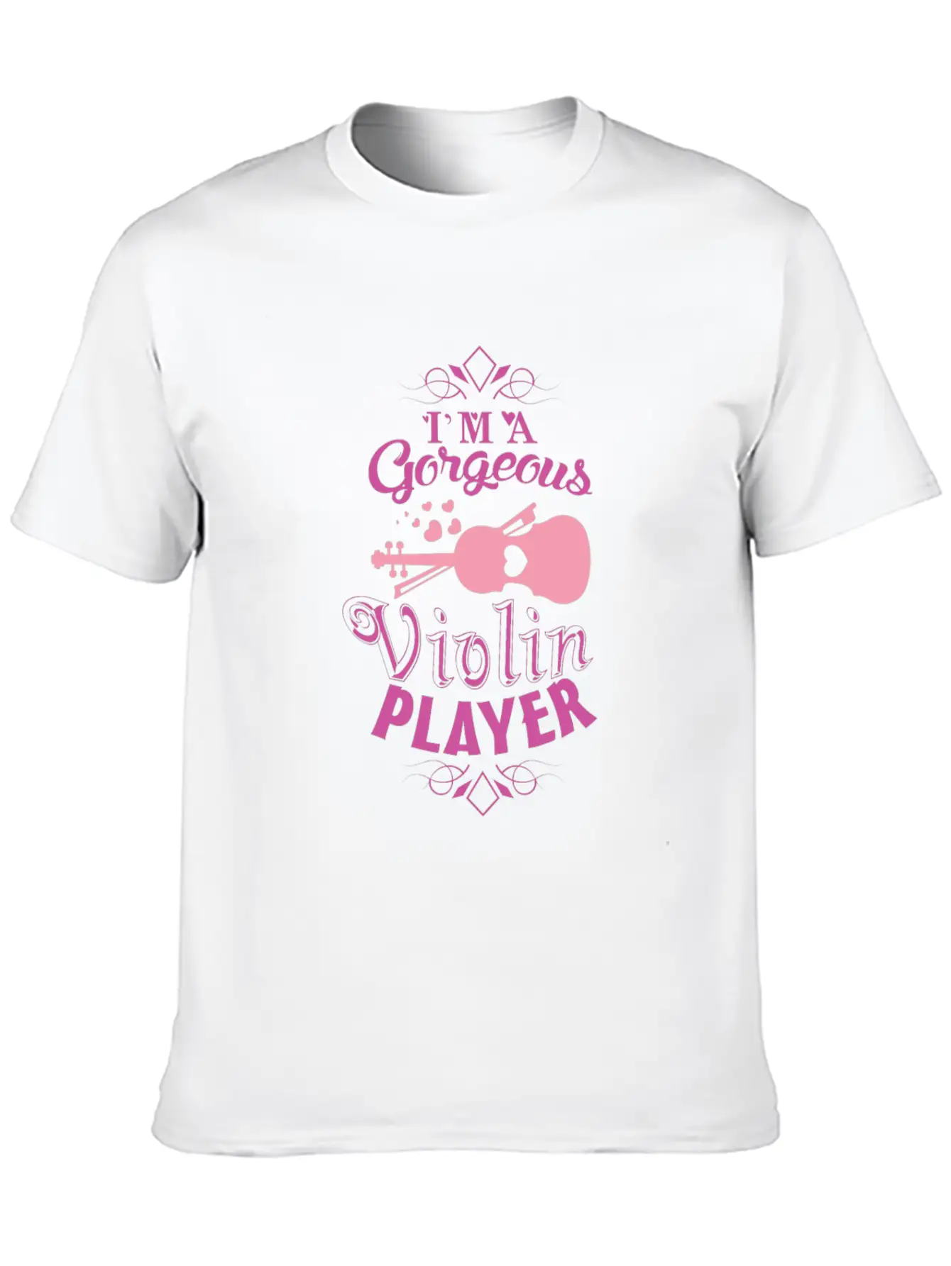Girl Violin Essential Cotton Tee For Daily Outfits ¨C Unisex Style