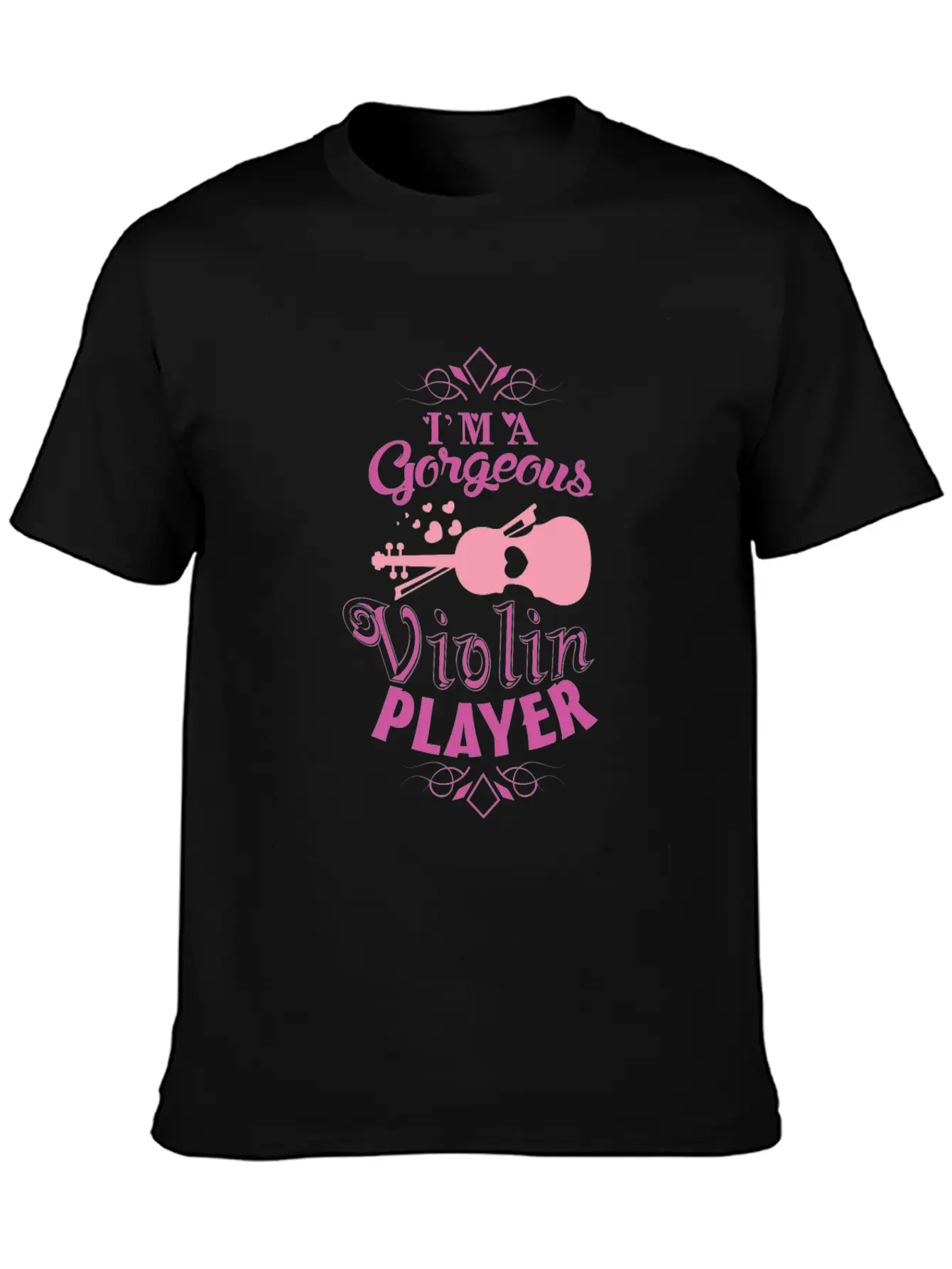 Girl Violin Essential Cotton Tee For Daily Outfits ¨C Unisex Style