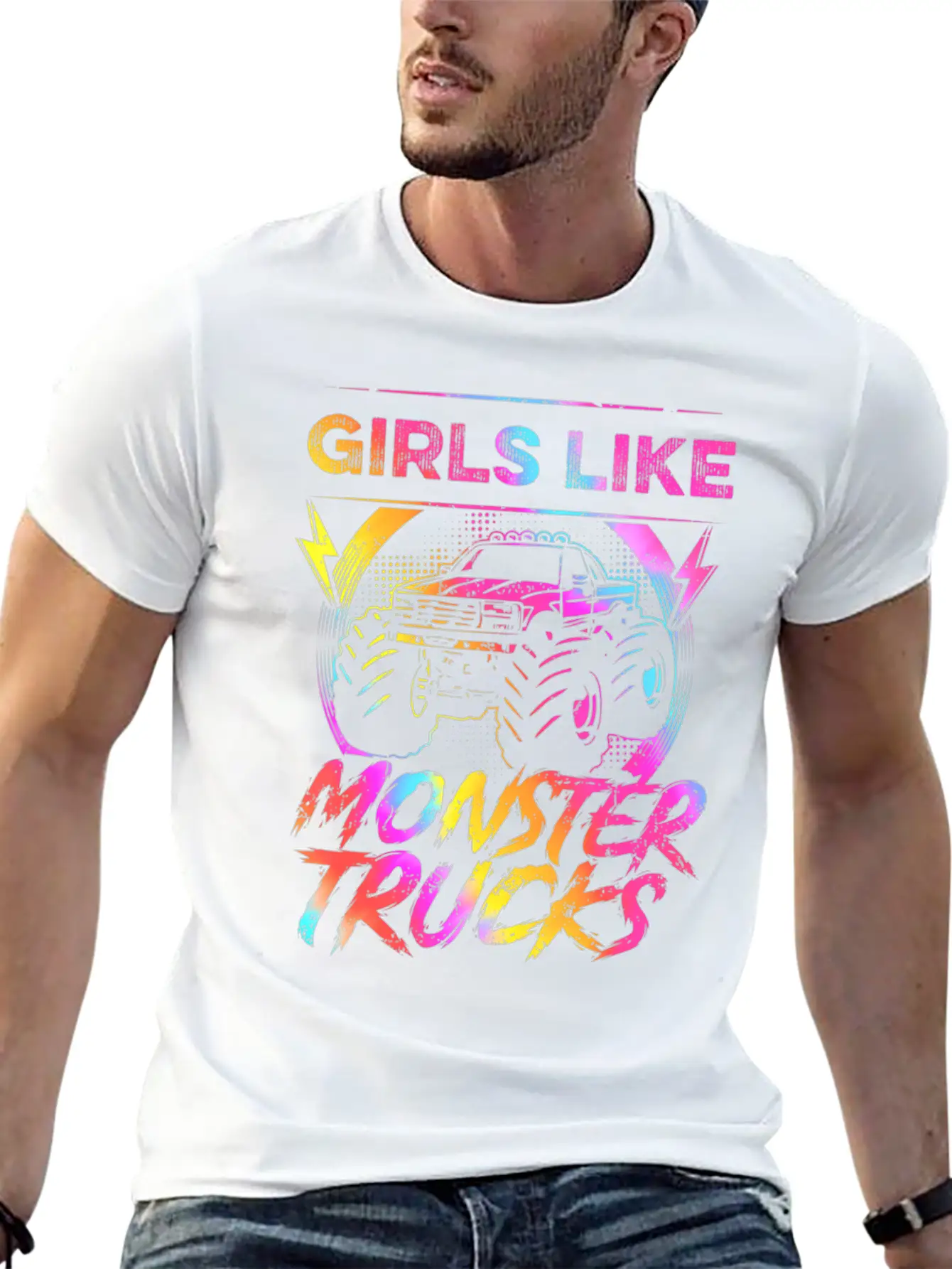 Girls Like Monster Trucks Too Girl Monster Truck Soft Cotton Short Sleeve Tee ¨C Unisex Wardrobe Staple