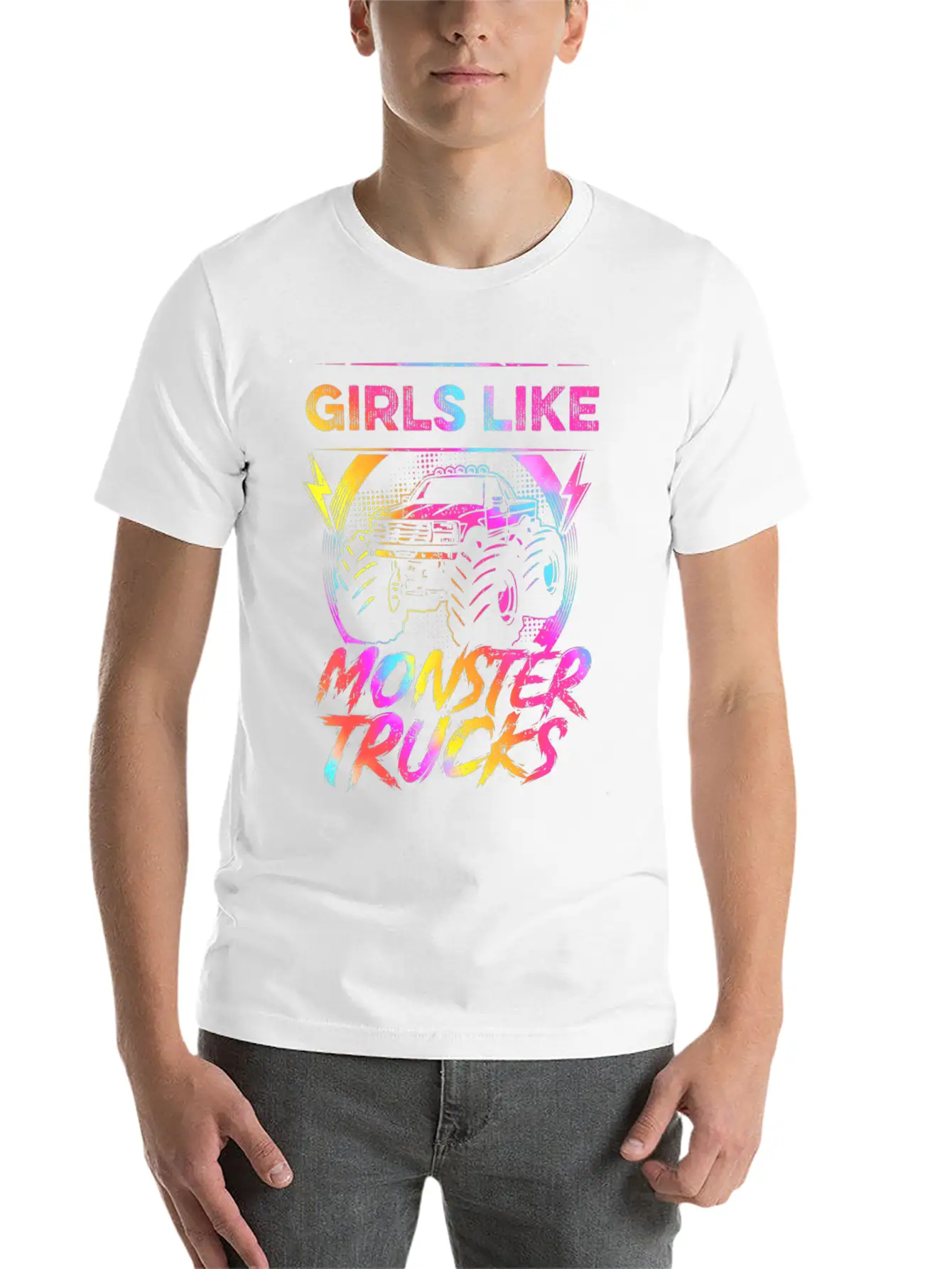 Girls Like Monster Trucks Too Girl Monster Truck Soft Cotton Short Sleeve Tee ¨C Unisex Wardrobe Staple