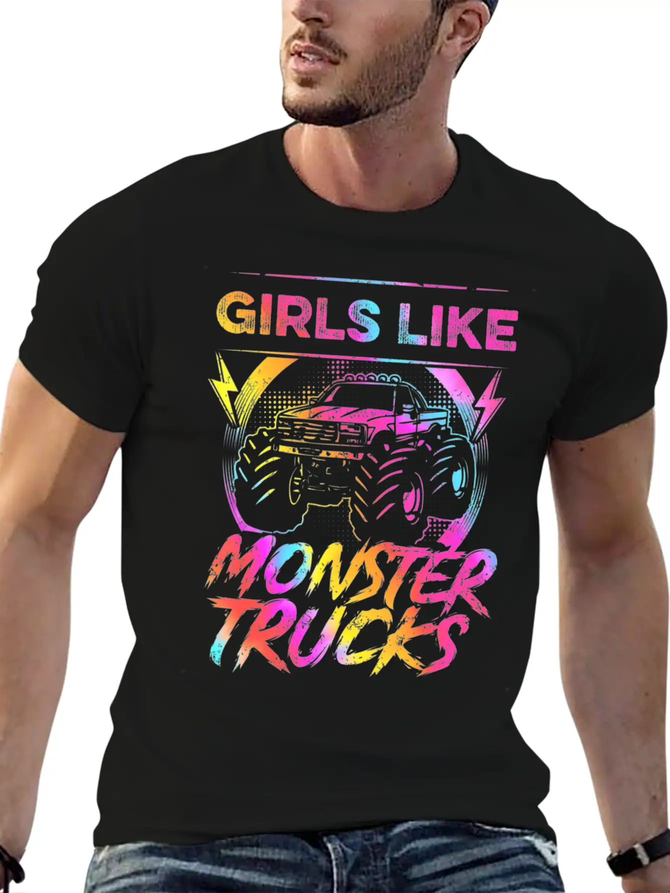 Girls Like Monster Trucks Too Girl Monster Truck Soft Cotton Short Sleeve Tee ¨C Unisex Wardrobe Staple