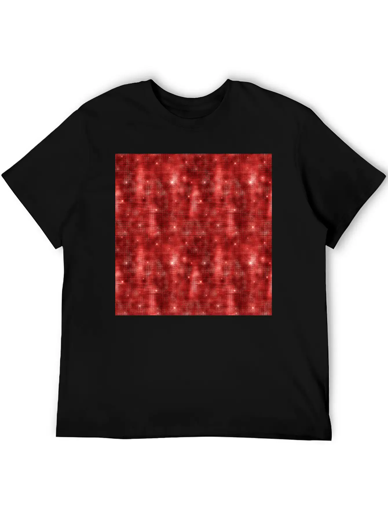 Glam Red Diamond Shimmer Glitter Soft Cotton Short Sleeve Tee ¨C Unisex Wardrobe Staple
