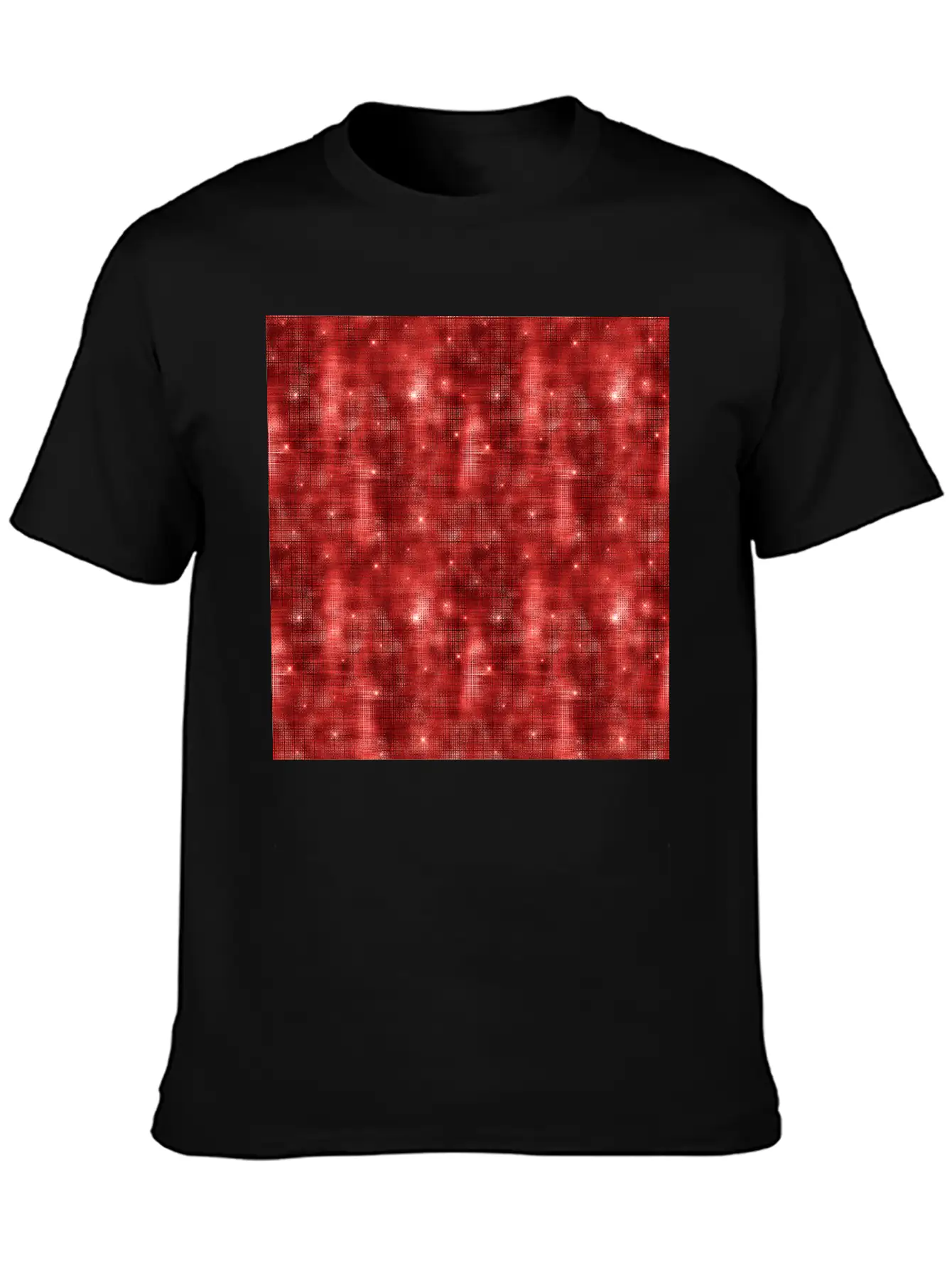 Glam Red Diamond Shimmer Glitter Soft Cotton Short Sleeve Tee ¨C Unisex Wardrobe Staple