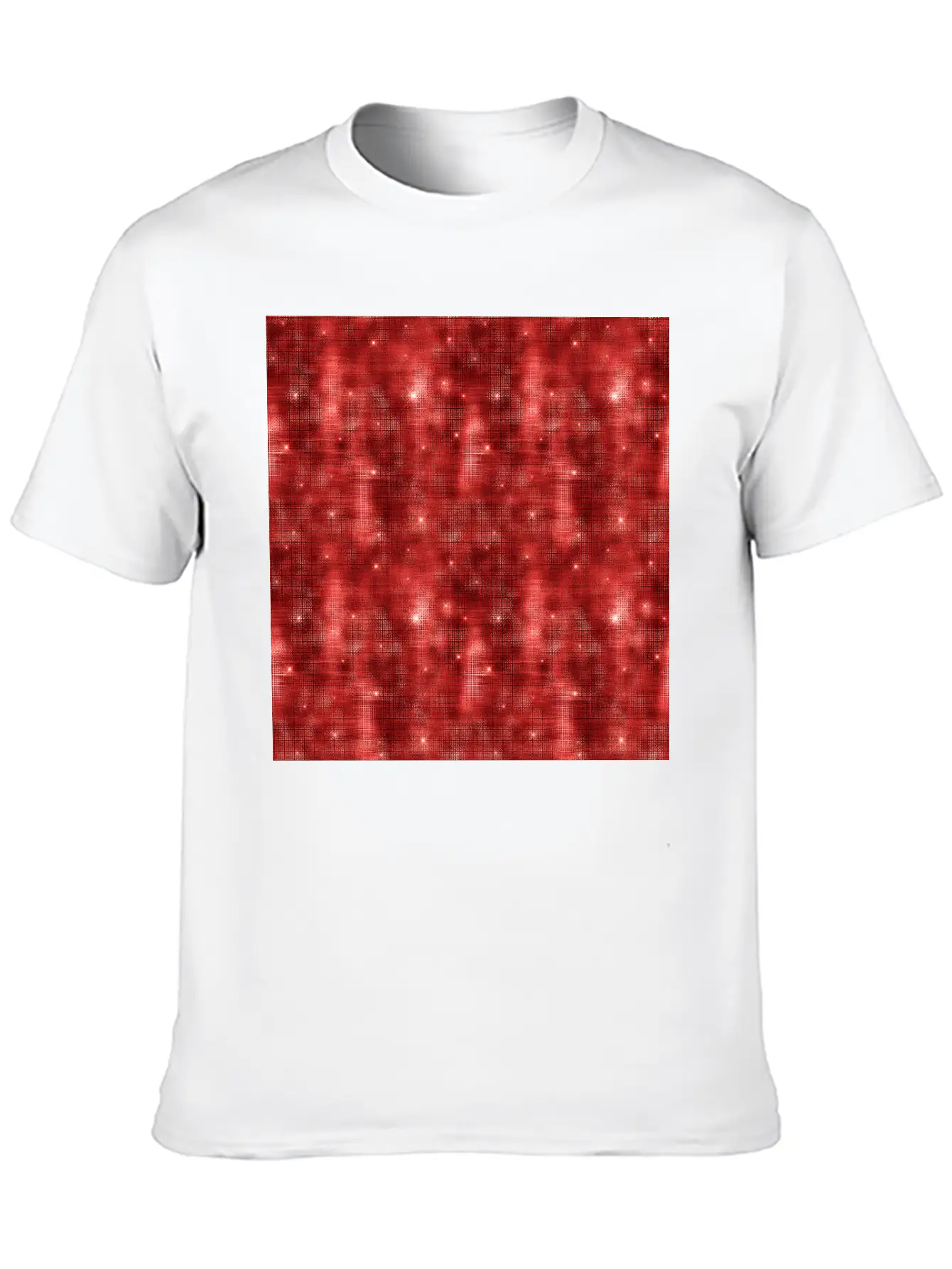 Glam Red Diamond Shimmer Glitter Soft Cotton Short Sleeve Tee ¨C Unisex Wardrobe Staple