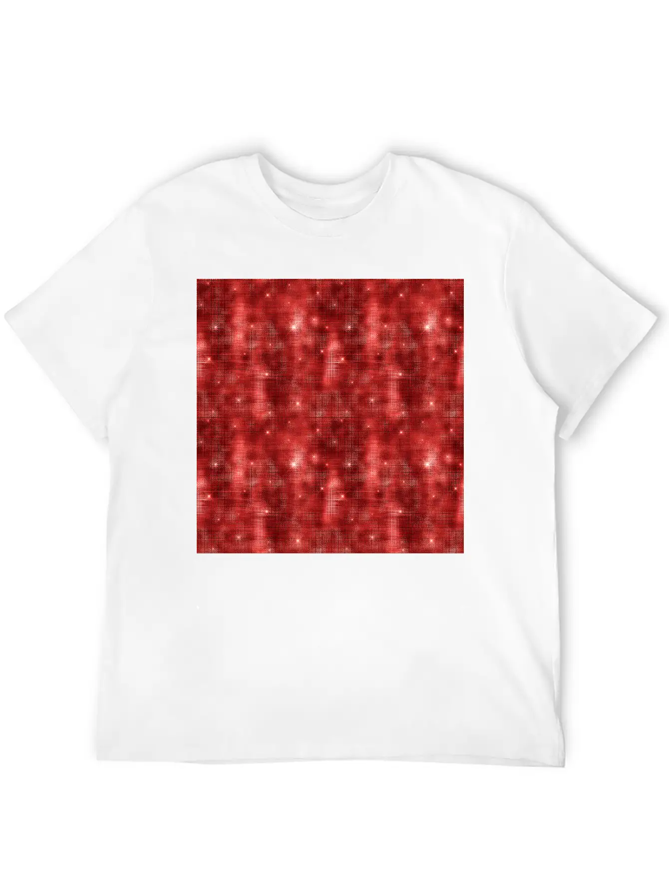 Glam Red Diamond Shimmer Glitter Soft Cotton Short Sleeve Tee ¨C Unisex Wardrobe Staple