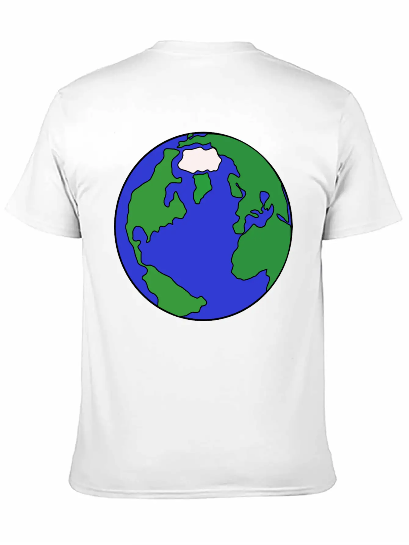 Globus Planet Erde Earth Kontinente Continents150 Basic Graphic T-Shirt ¨C Daily Comfort In Soft Cotton