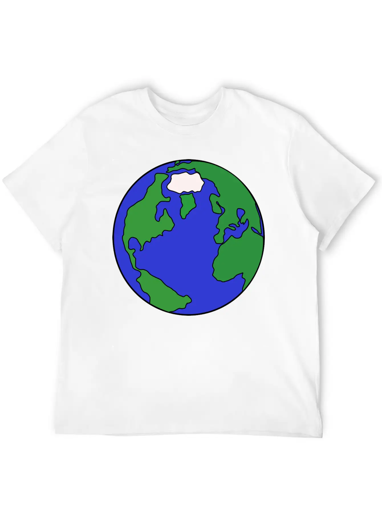 Globus Planet Erde Earth Kontinente Continents150 Basic Graphic T-Shirt ¨C Daily Comfort In Soft Cotton