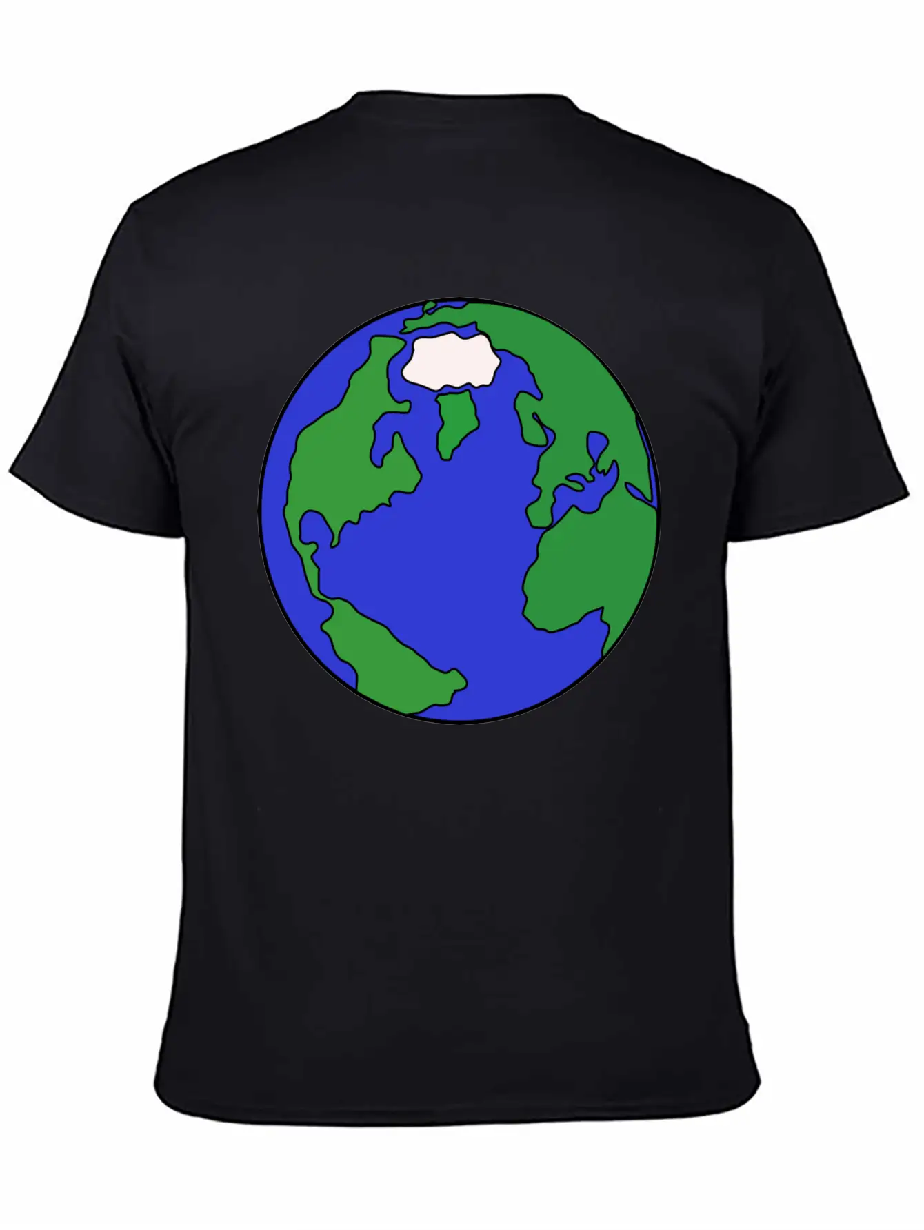 Globus Planet Erde Earth Kontinente Continents150 Basic Graphic T-Shirt ¨C Daily Comfort In Soft Cotton