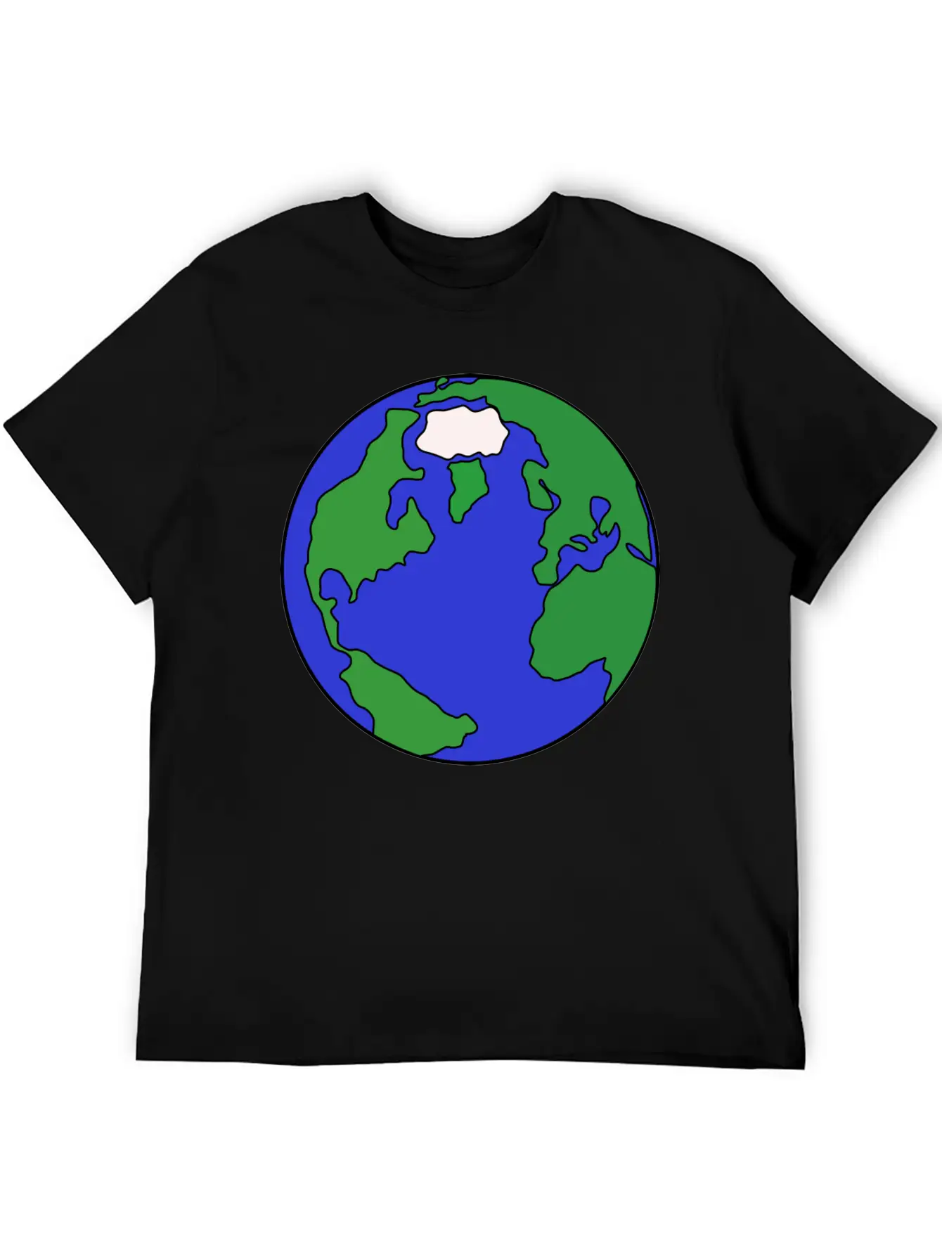 Globus Planet Erde Earth Kontinente Continents150 Basic Graphic T-Shirt ¨C Daily Comfort In Soft Cotton