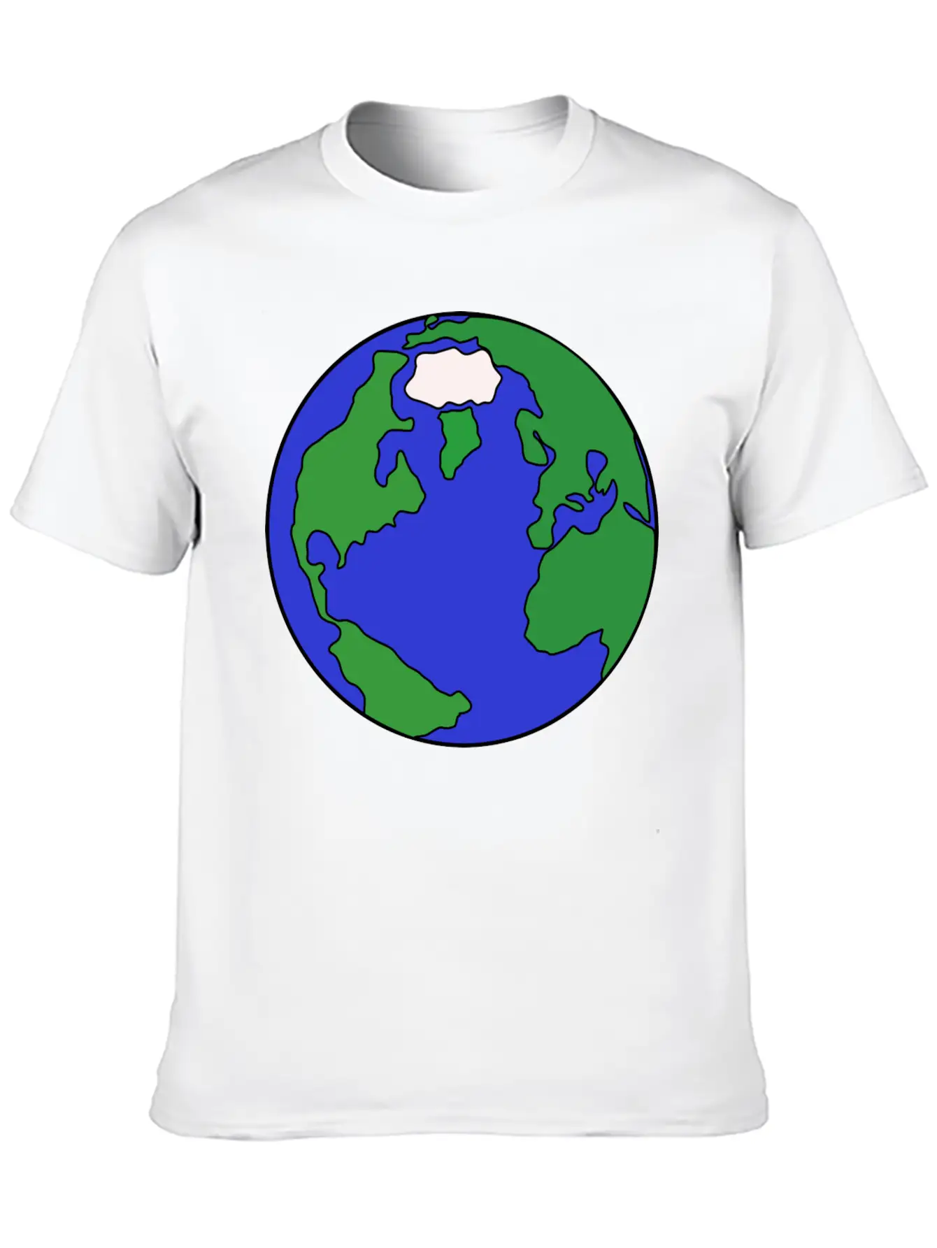Globus Planet Erde Earth Kontinente Continents150 Basic Graphic T-Shirt ¨C Daily Comfort In Soft Cotton