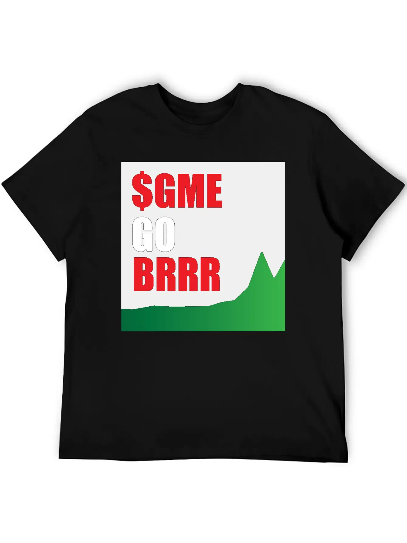 $GME Go BRR Charcoal Basic Graphic T-Shirt ¨C Daily Comfort In Soft Cotton