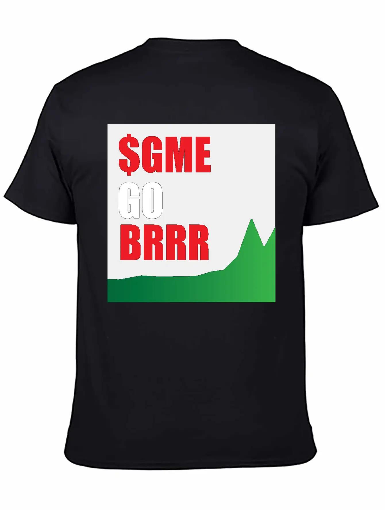 $GME Go BRR Charcoal Basic Graphic T-Shirt ¨C Daily Comfort In Soft Cotton