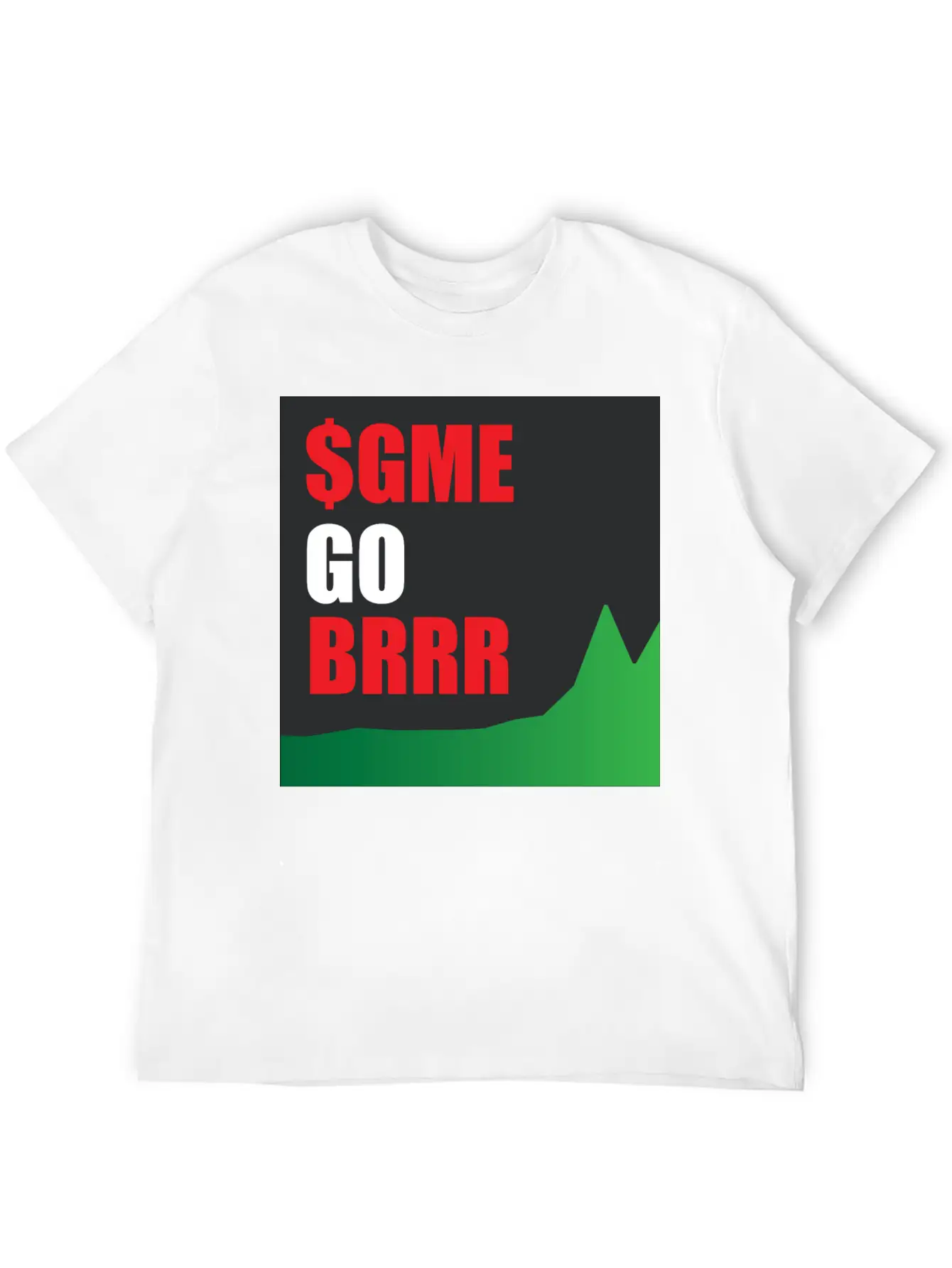$GME Go BRR Charcoal Basic Graphic T-Shirt ¨C Daily Comfort In Soft Cotton