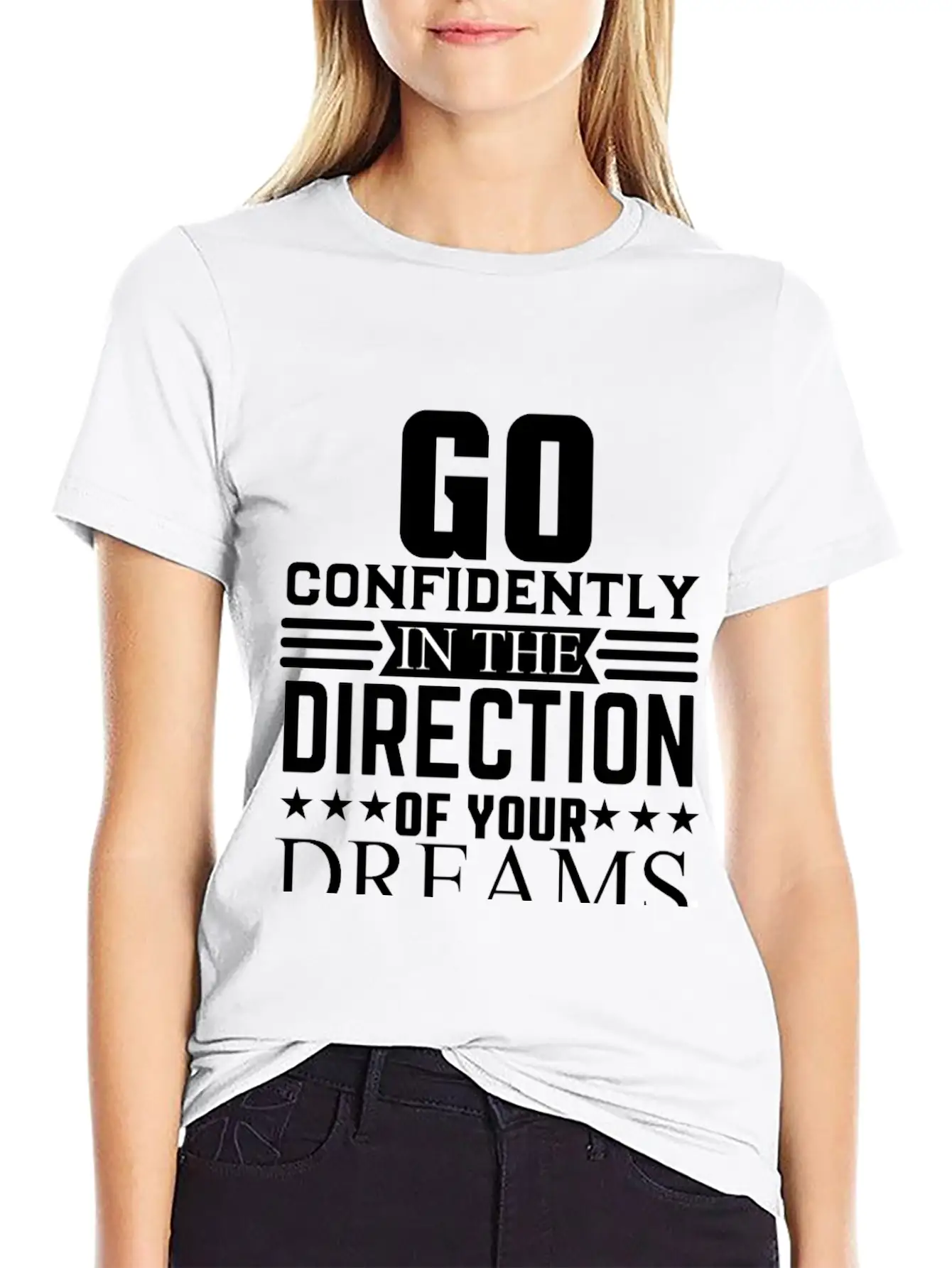 Go Dreams-design Motivation Essential Cotton Tee For Daily Outfits ¨C Unisex Style