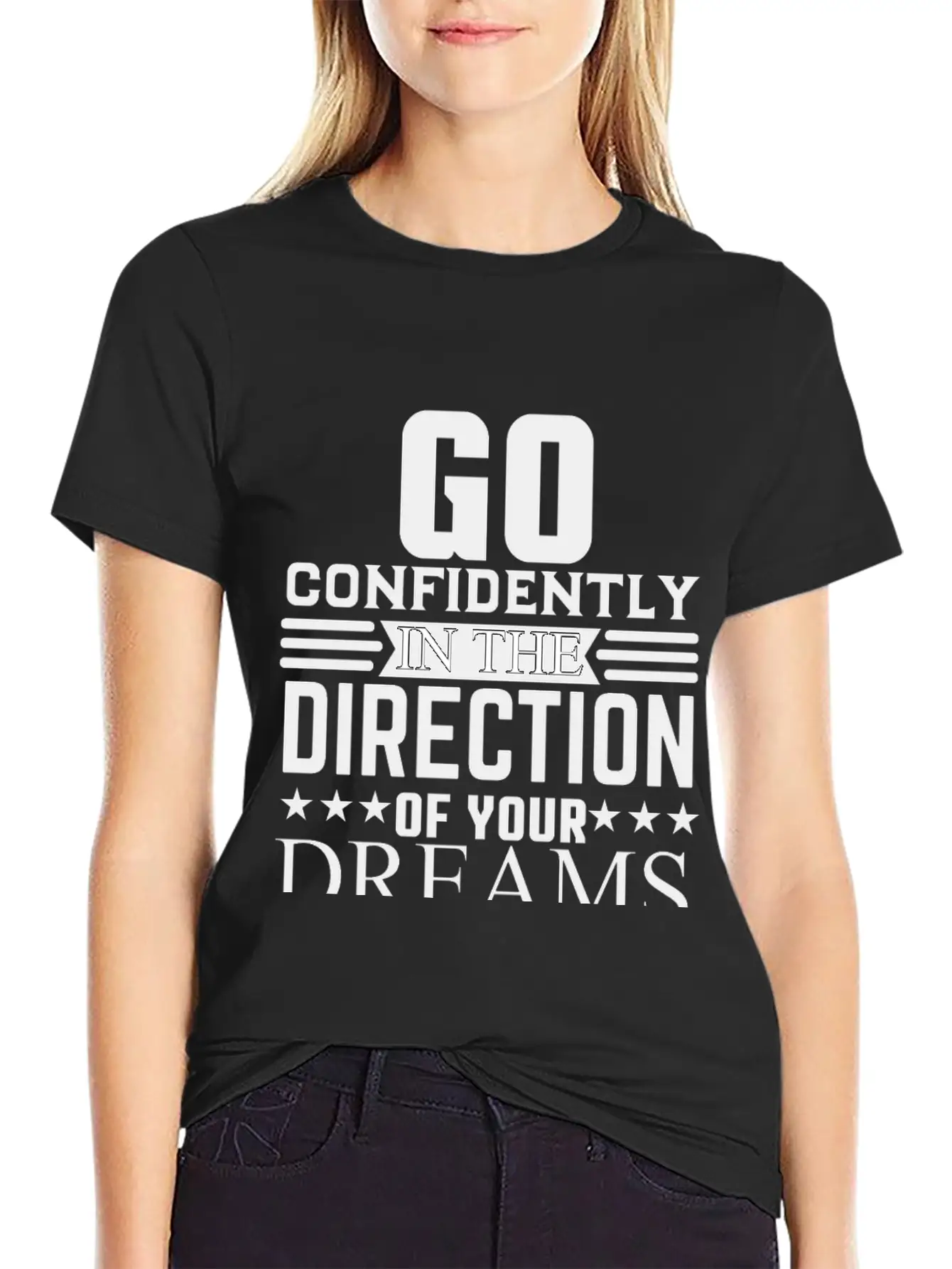 Go Dreams-design Motivation Essential Cotton Tee For Daily Outfits ¨C Unisex Style