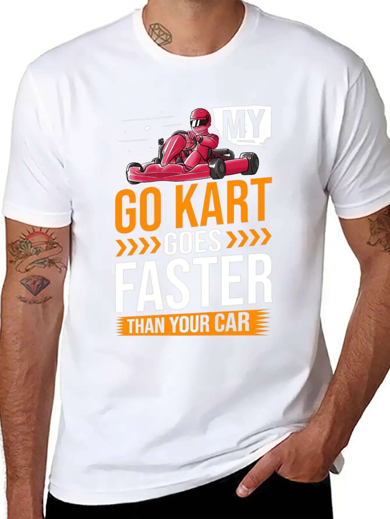 Go Kart Racing Indoor Karting Racer Electric Essential Cotton Tee For Daily Outfits ¨C Unisex Style