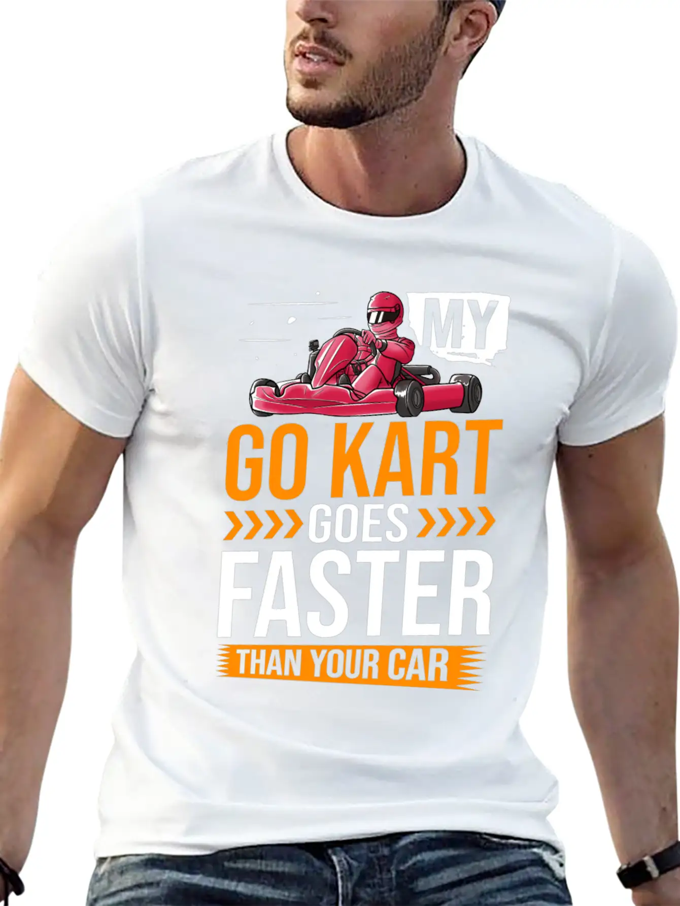 Go Kart Racing Indoor Karting Racer Electric Essential Cotton Tee For Daily Outfits ¨C Unisex Style