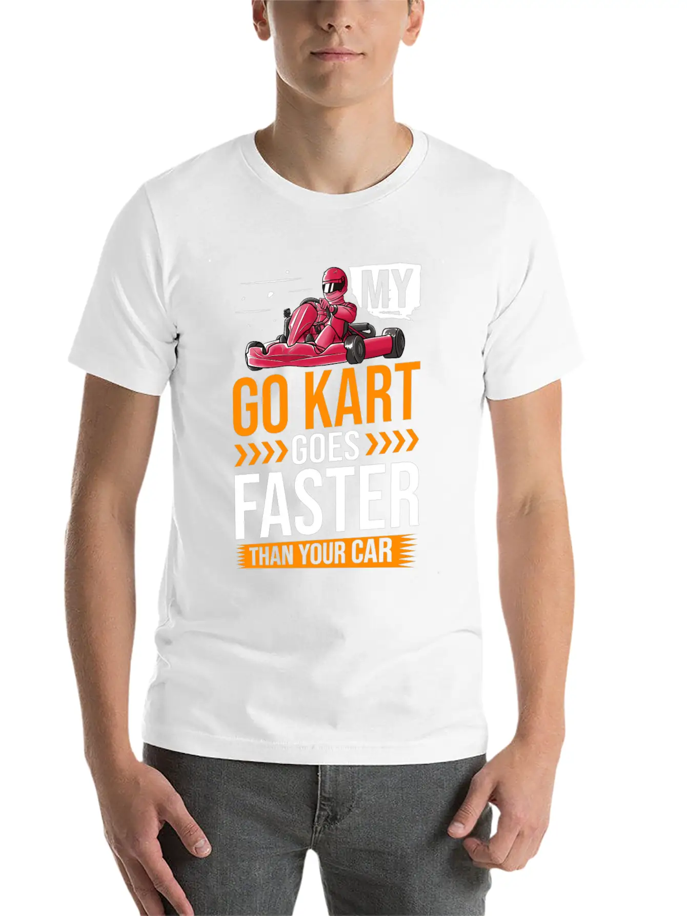Go Kart Racing Indoor Karting Racer Electric Essential Cotton Tee For Daily Outfits ¨C Unisex Style